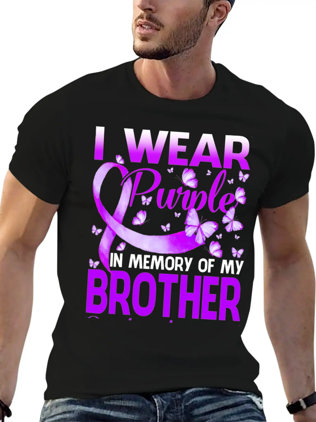 I Wear Purple In Memory My Bror Overdose Timeless Short Sleeve Tee – Comfy And Minimalist Design