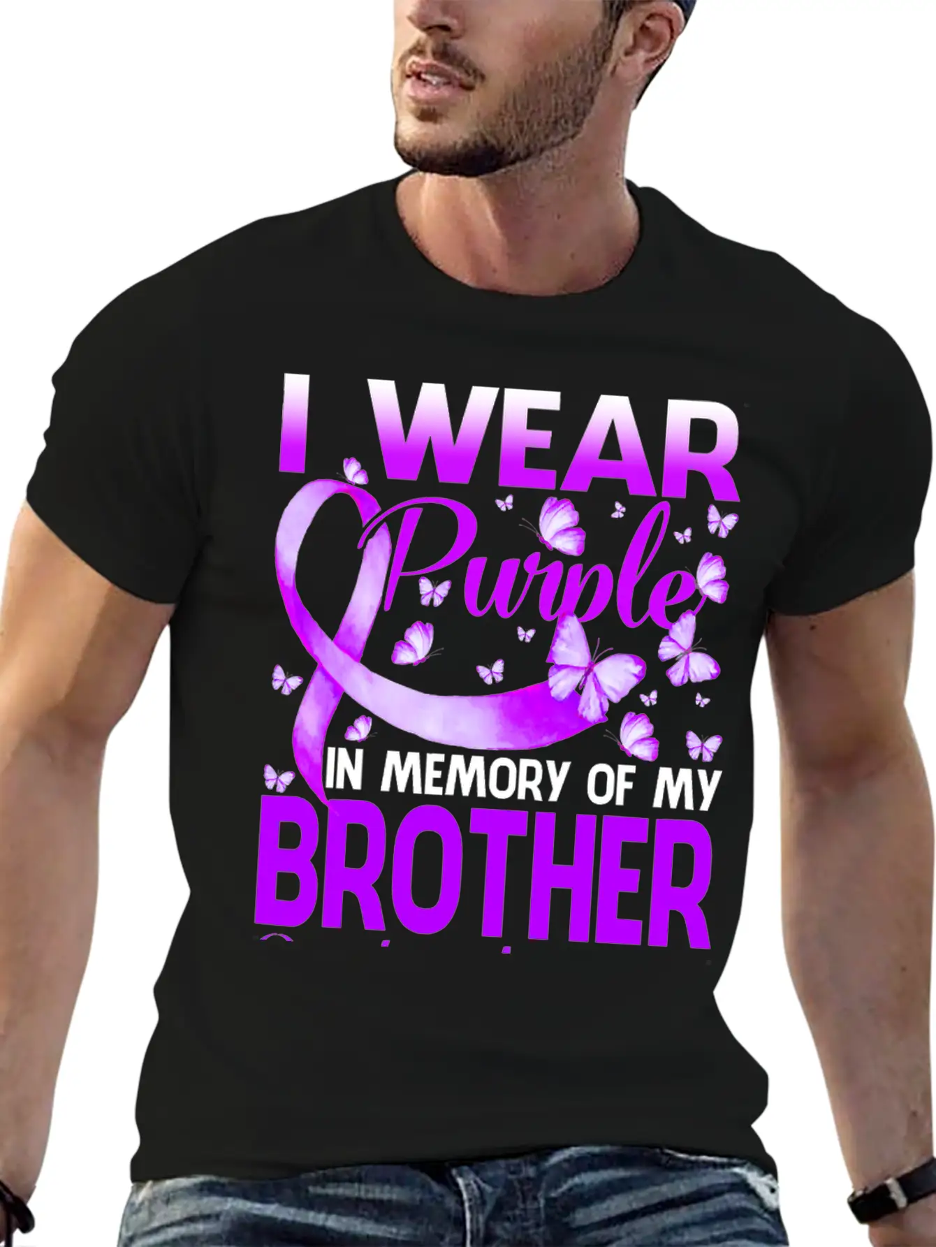 I Wear Purple In Memory My Bror Overdose Timeless Short Sleeve Tee – Comfy And Minimalist Design