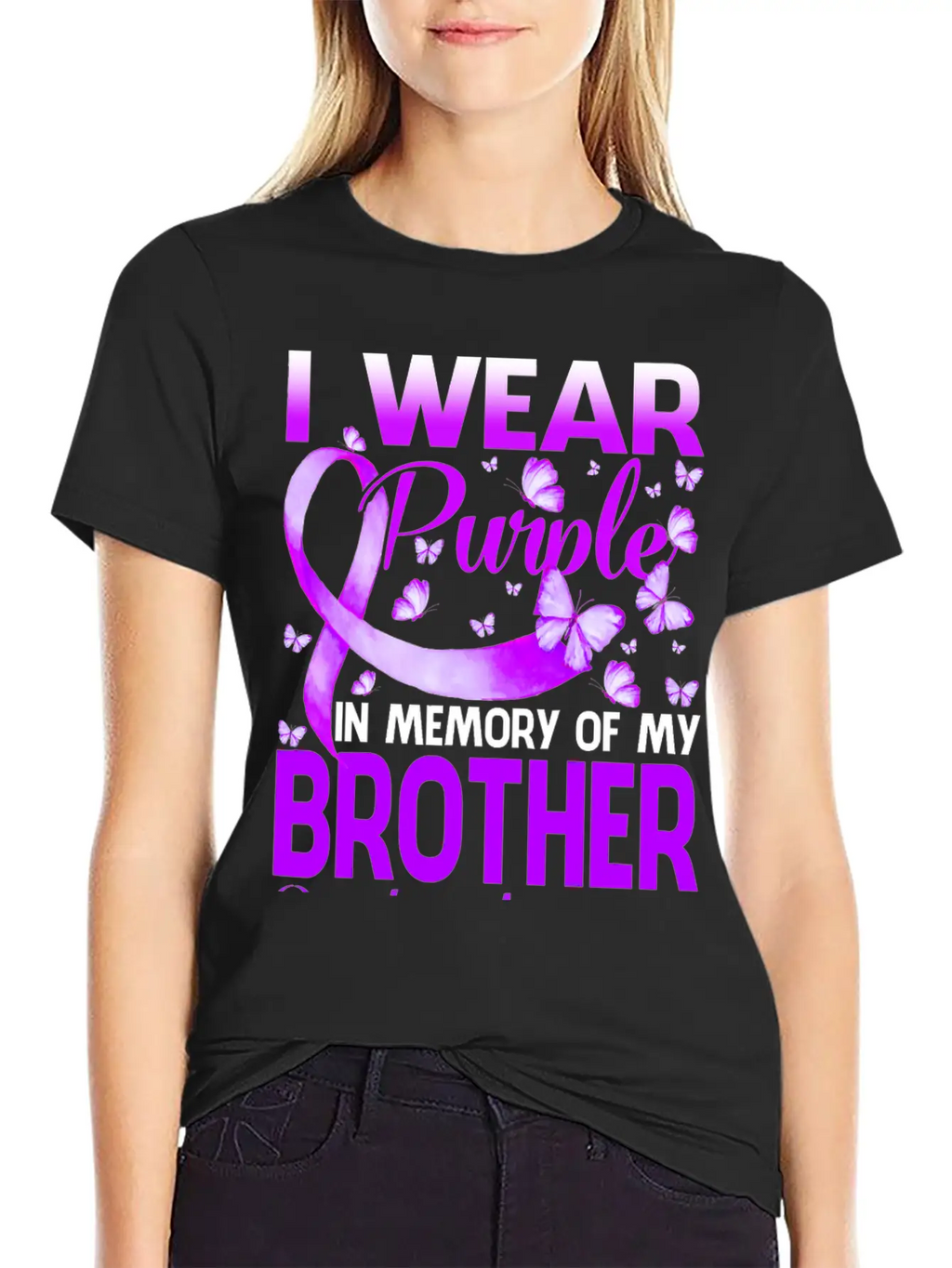 I Wear Purple In Memory My Bror Overdose Timeless Short Sleeve Tee – Comfy And Minimalist Design