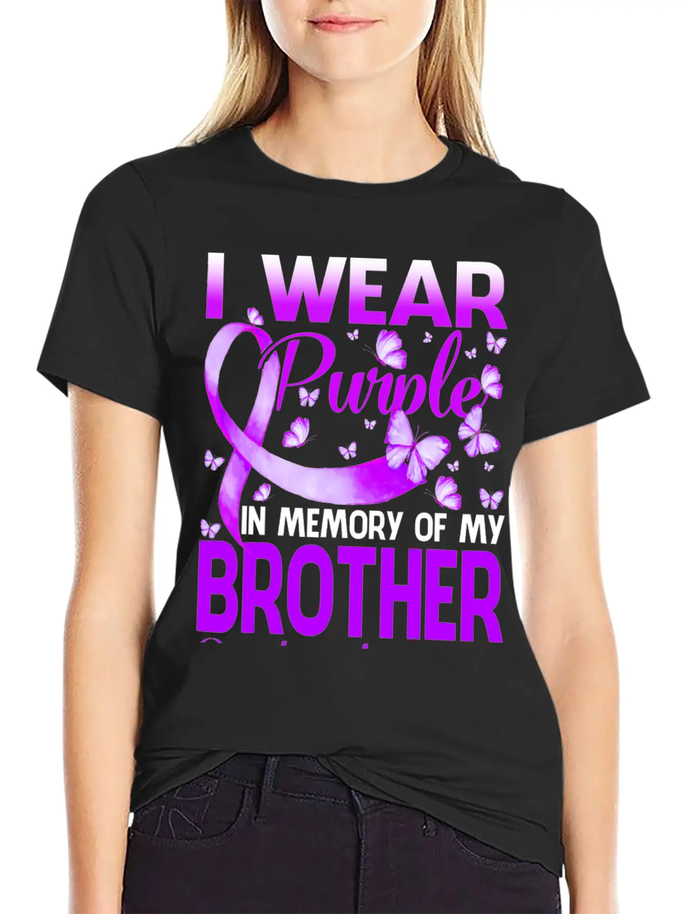 I Wear Purple In Memory My Bror Overdose Timeless Short Sleeve Tee – Comfy And Minimalist Design
