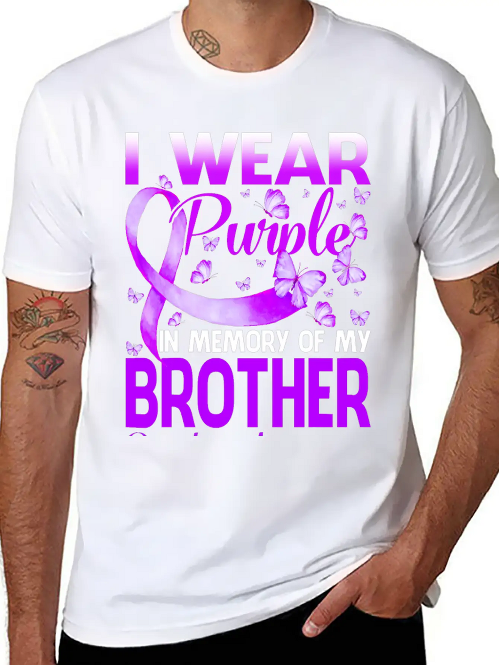 I Wear Purple In Memory My Bror Overdose Timeless Short Sleeve Tee – Comfy And Minimalist Design