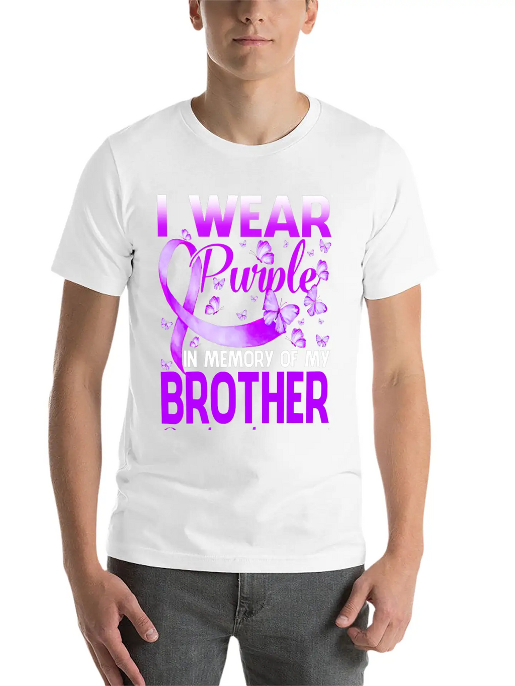 I Wear Purple In Memory My Bror Overdose Timeless Short Sleeve Tee – Comfy And Minimalist Design