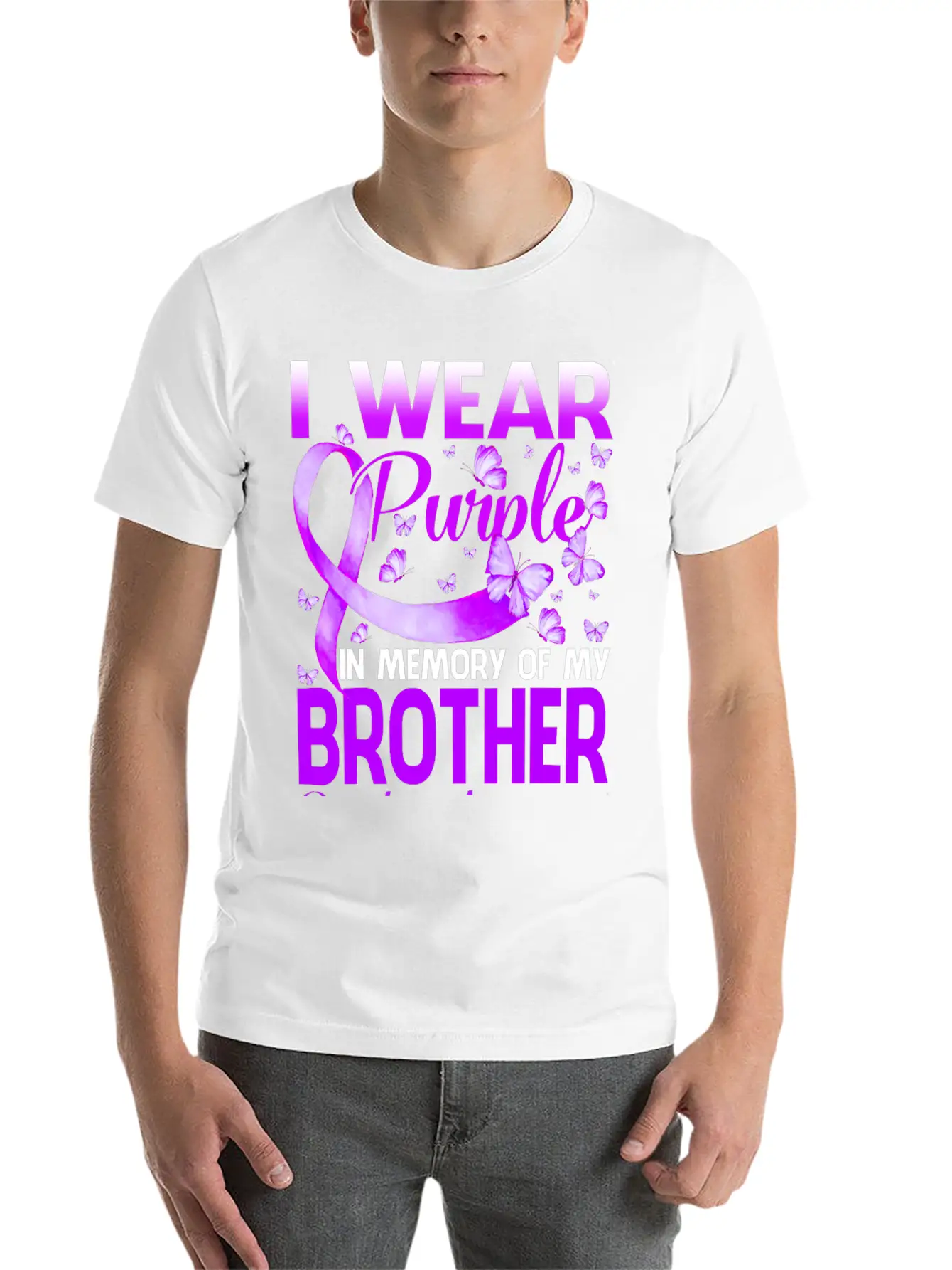I Wear Purple In Memory My Bror Overdose Timeless Short Sleeve Tee – Comfy And Minimalist Design