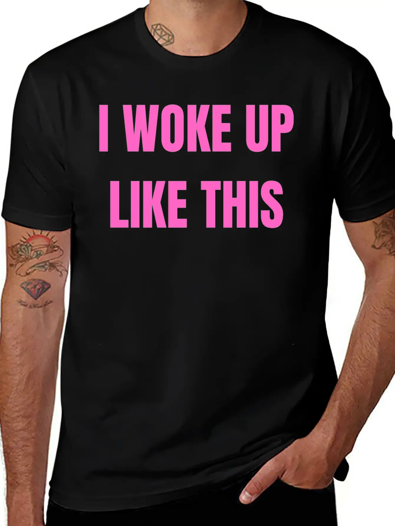 I WOKE UP LIKE THIS Essential Cotton Tee For Daily Outfits – Unisex Style