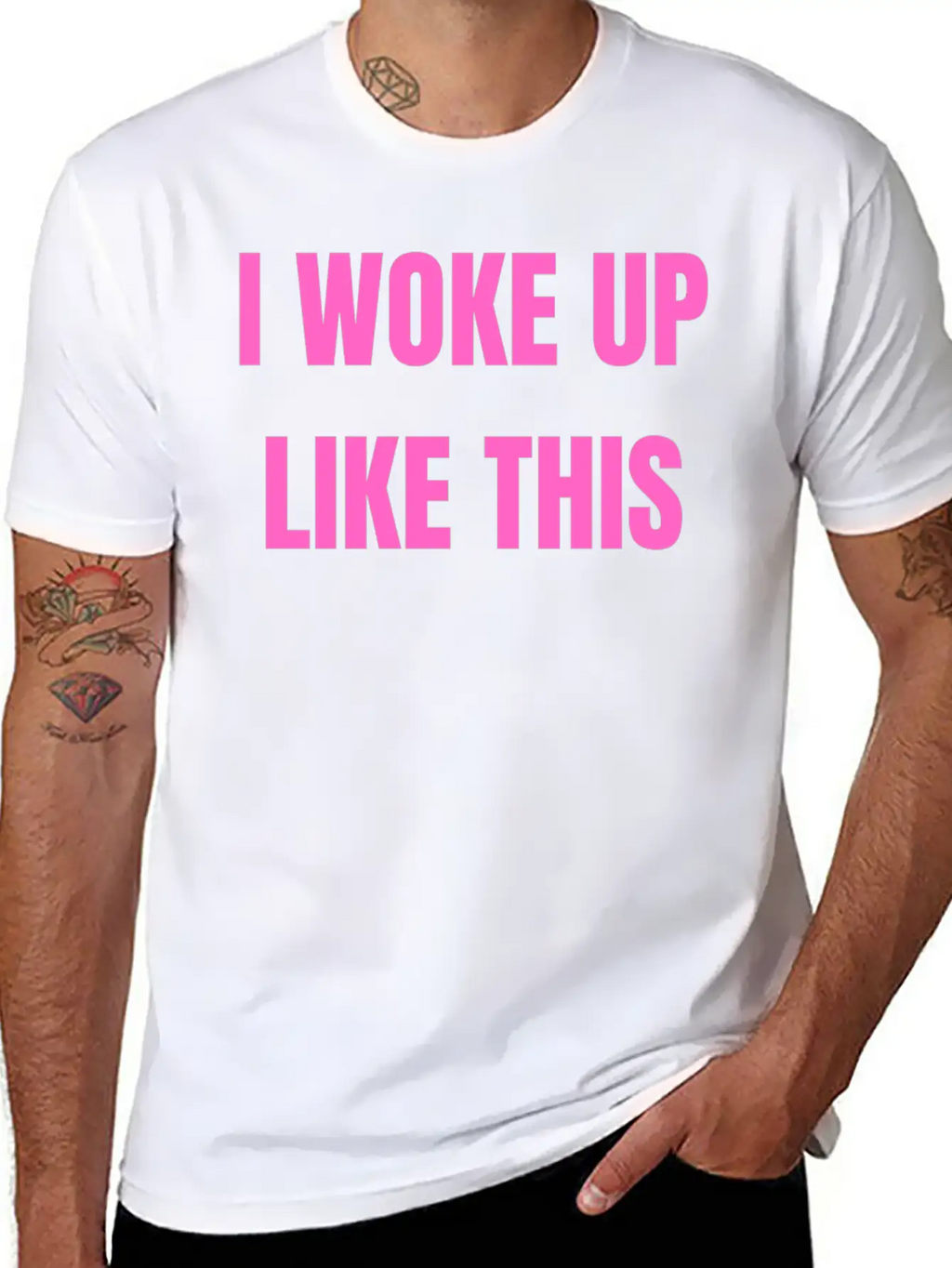 I WOKE UP LIKE THIS Essential Cotton Tee For Daily Outfits – Unisex Style