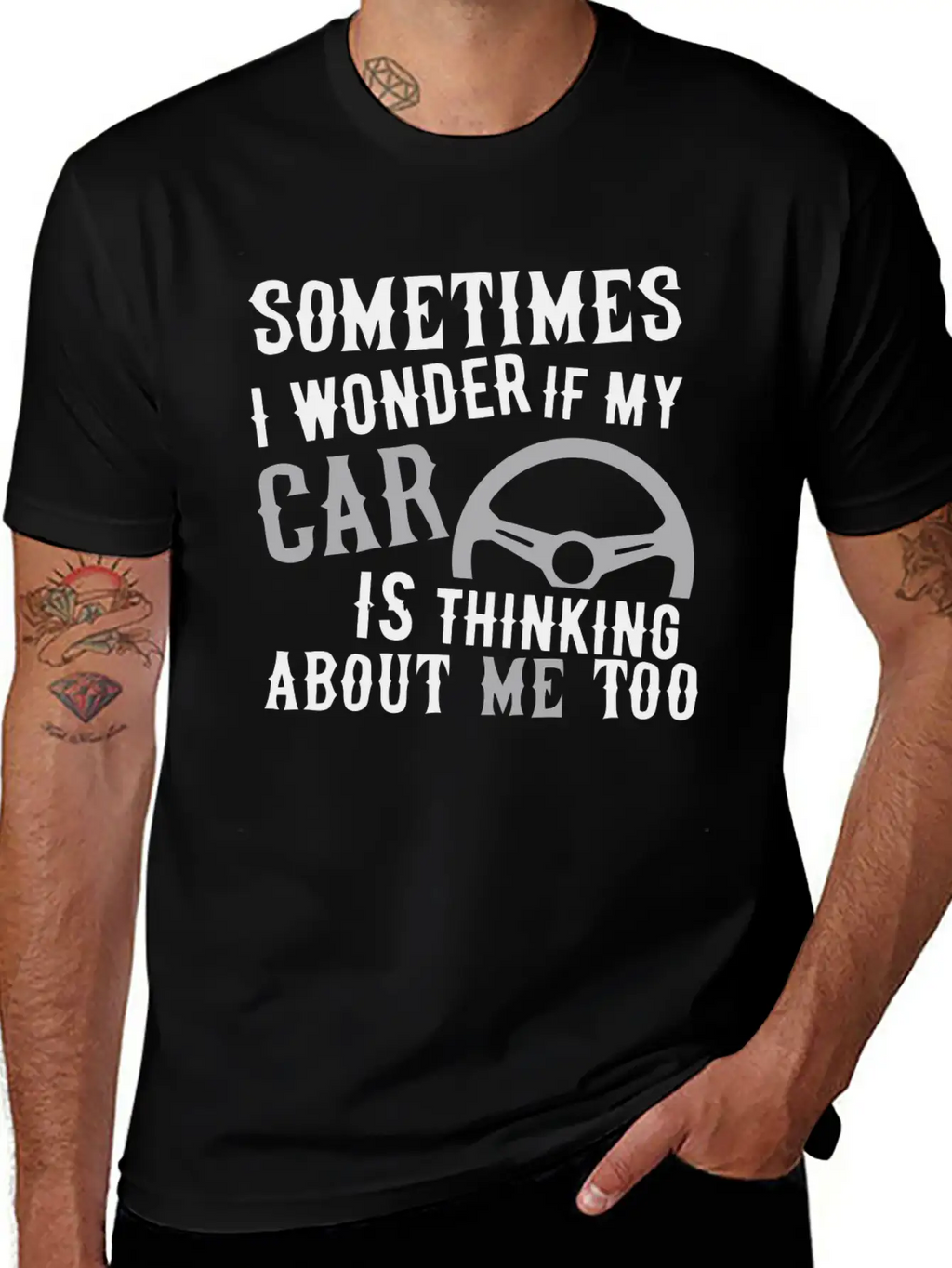 I Wonder If My Car Essential Unisex Summer Tee – Soft Cotton Casual Fit