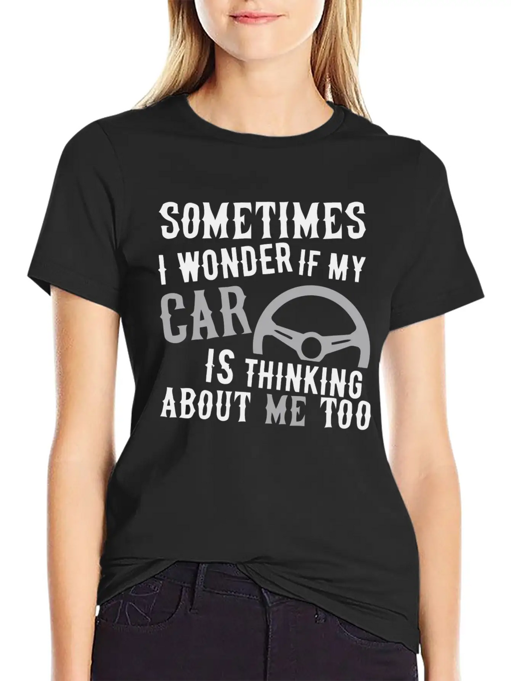 I Wonder If My Car Essential Unisex Summer Tee – Soft Cotton Casual Fit