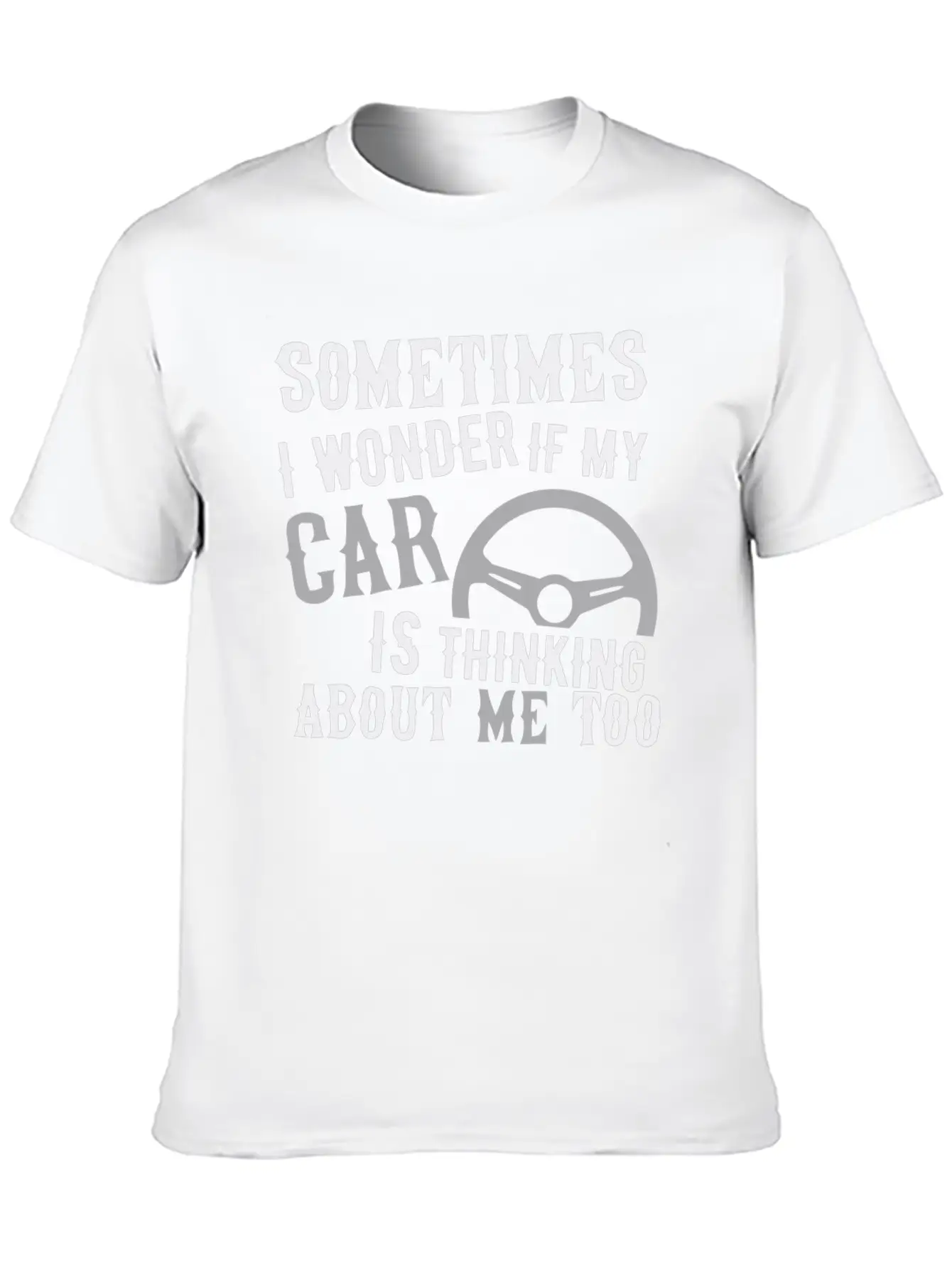 I Wonder If My Car Essential Unisex Summer Tee – Soft Cotton Casual Fit