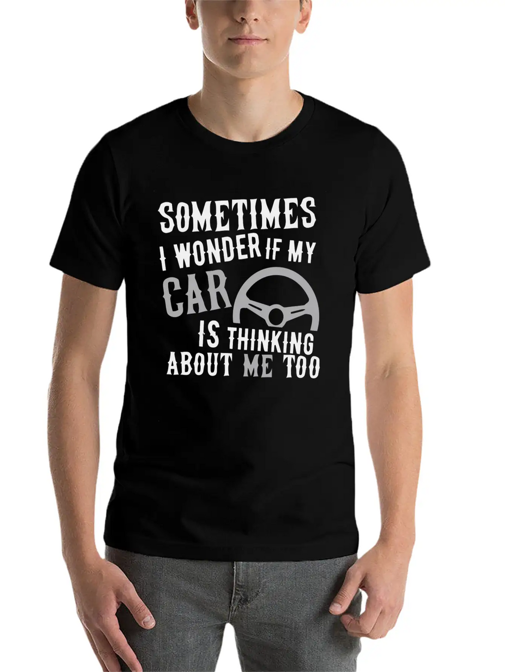 I Wonder If My Car Essential Unisex Summer Tee – Soft Cotton Casual Fit