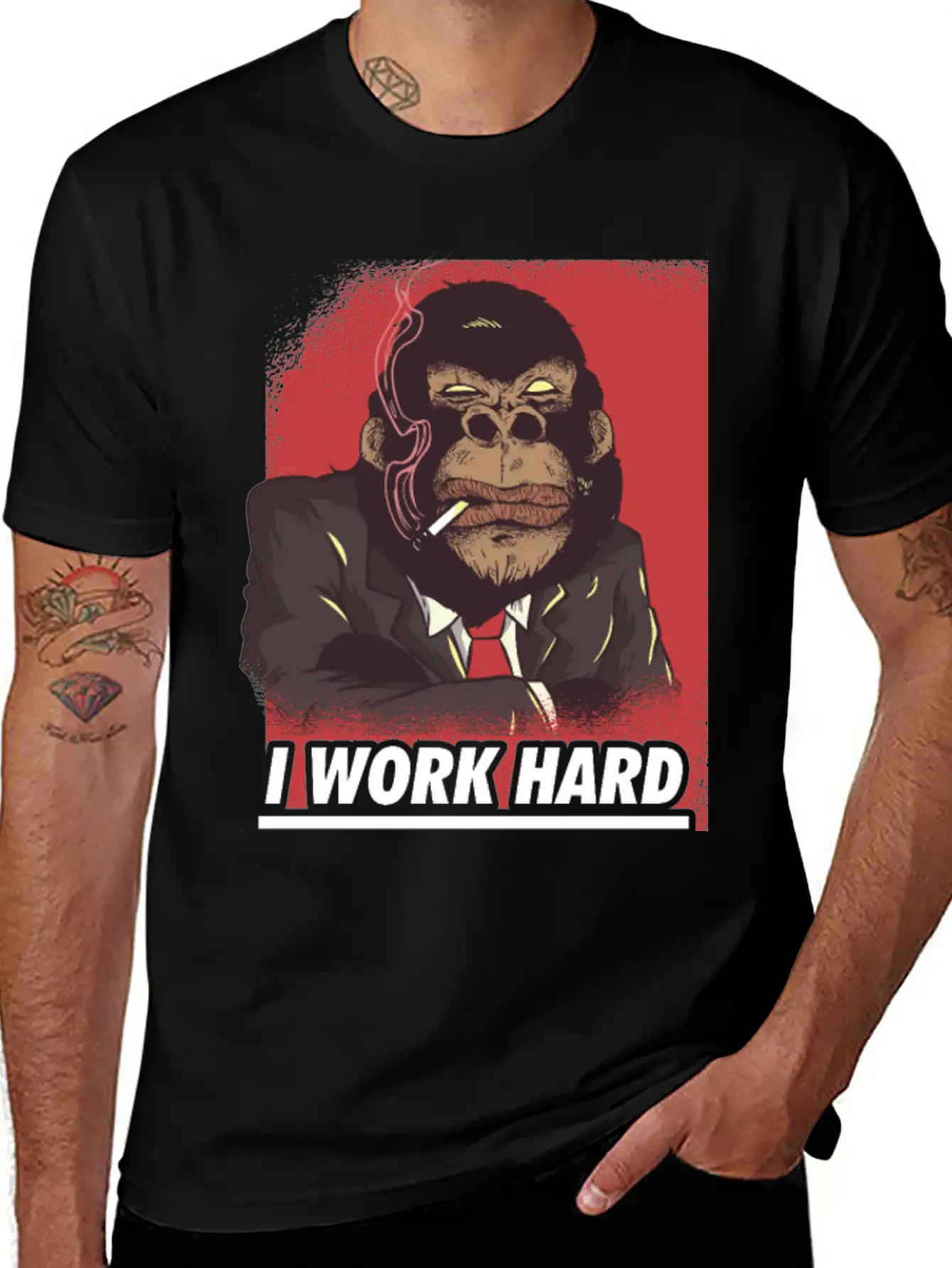 I Work Hard So My Ape Can Have A Better Life Unisex Casual T-Shirt – Clean Design For Daily Comfort