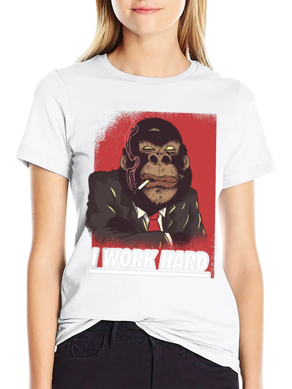 I Work Hard So My Ape Can Have A Better Life Unisex Casual T-Shirt – Clean Design For Daily Comfort