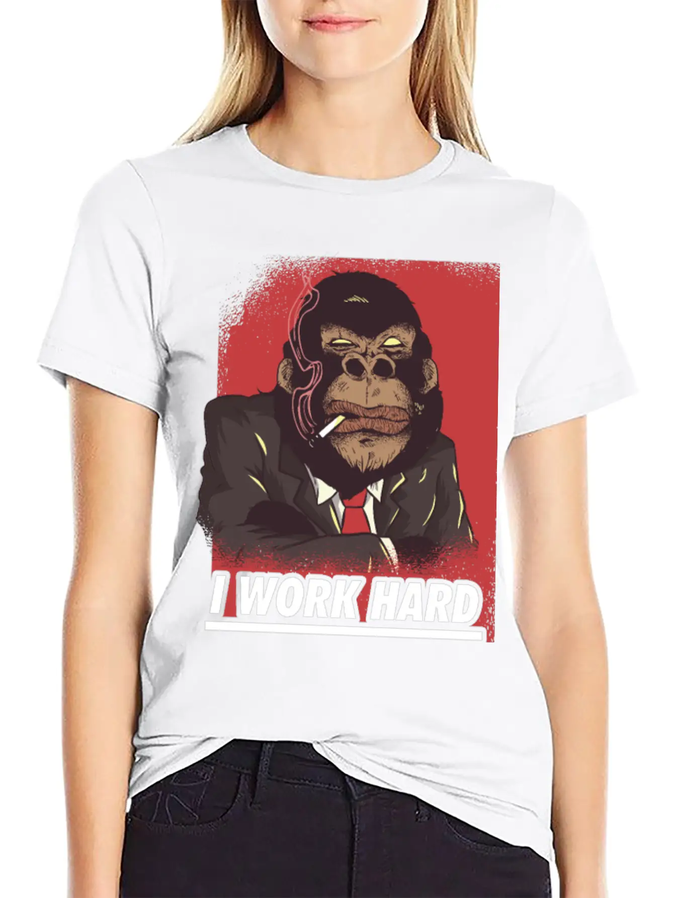 I Work Hard So My Ape Can Have A Better Life Unisex Casual T-Shirt – Clean Design For Daily Comfort