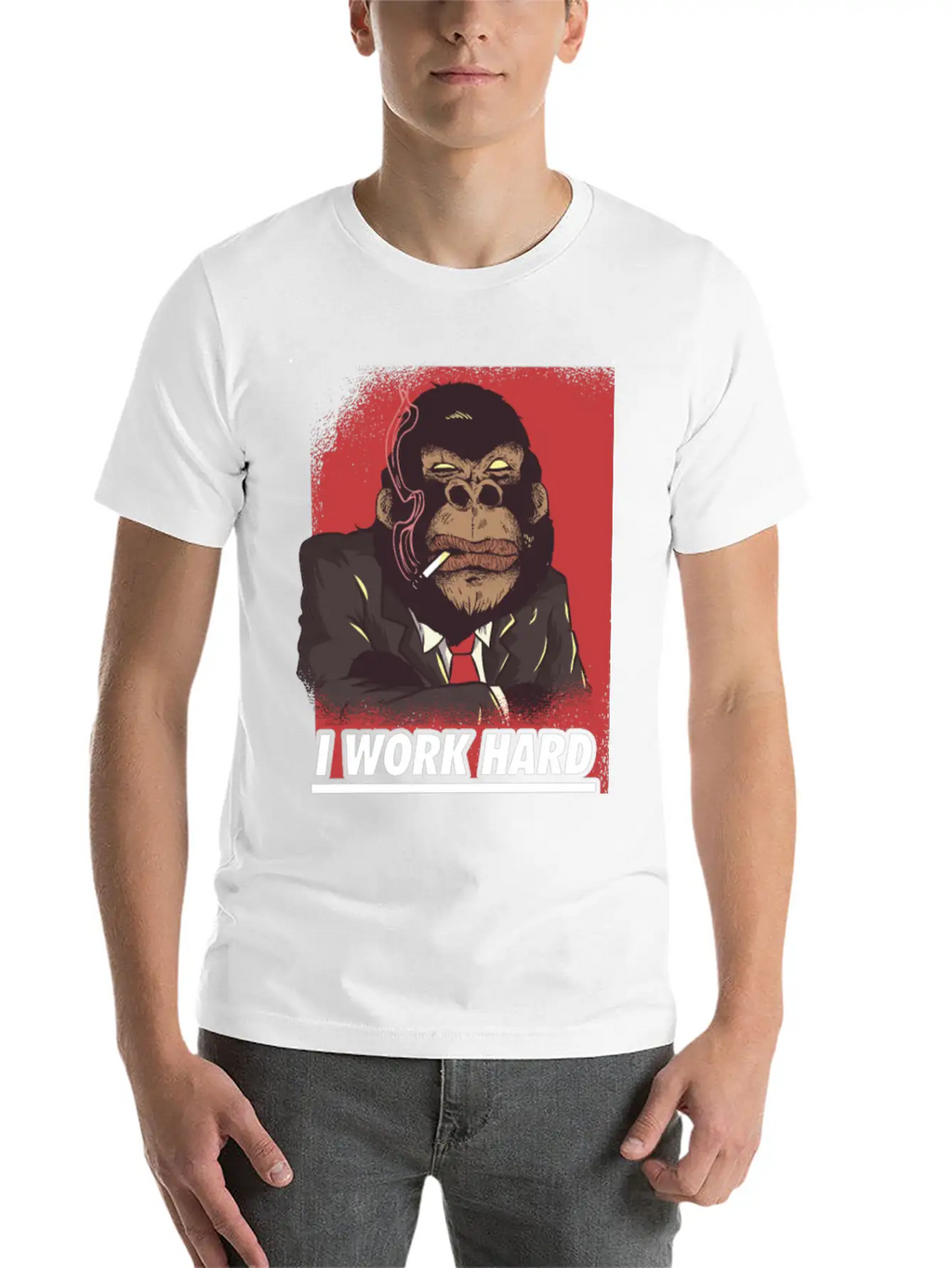I Work Hard So My Ape Can Have A Better Life Unisex Casual T-Shirt – Clean Design For Daily Comfort
