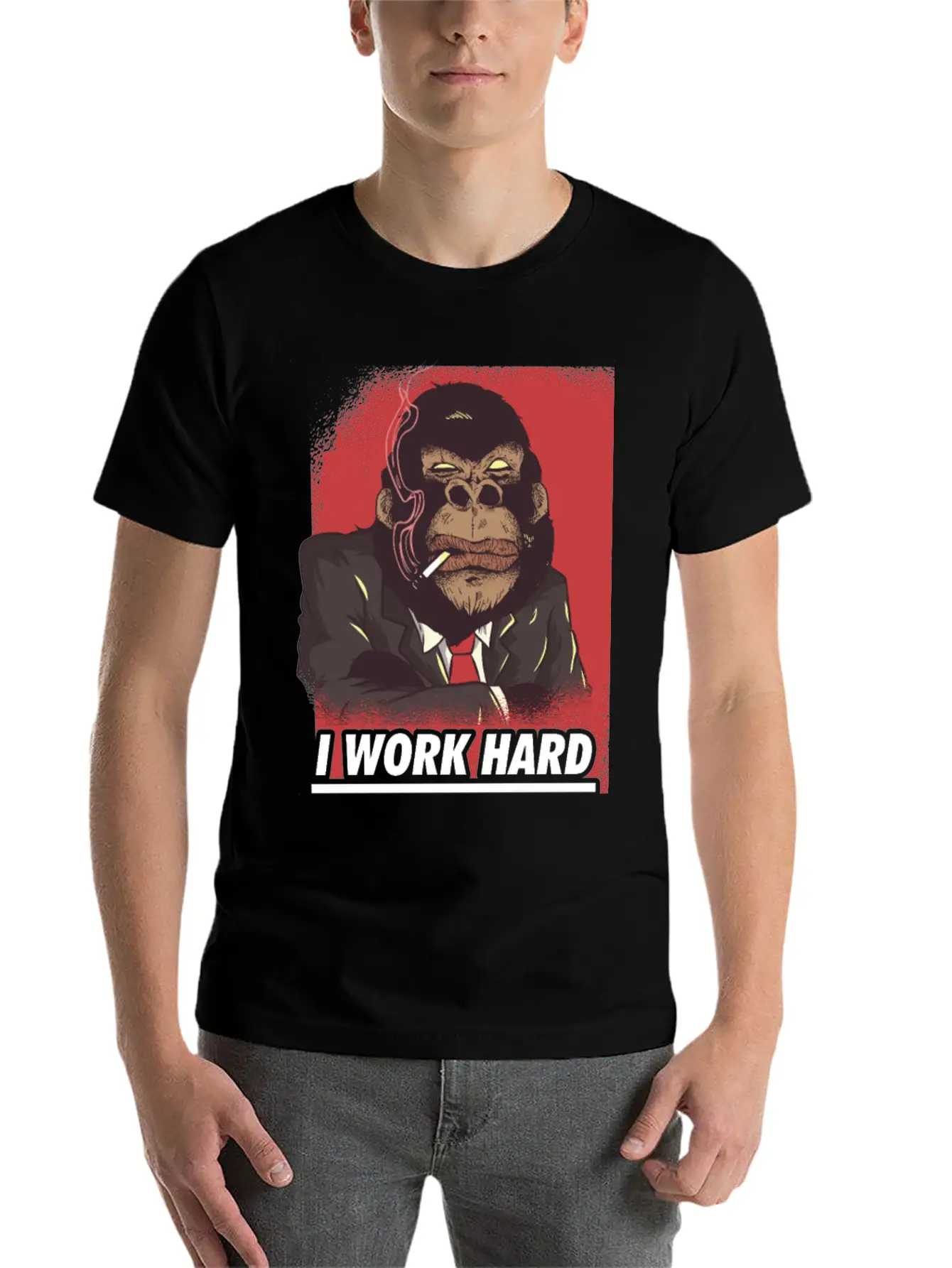 I Work Hard So My Ape Can Have A Better Life Unisex Casual T-Shirt – Clean Design For Daily Comfort