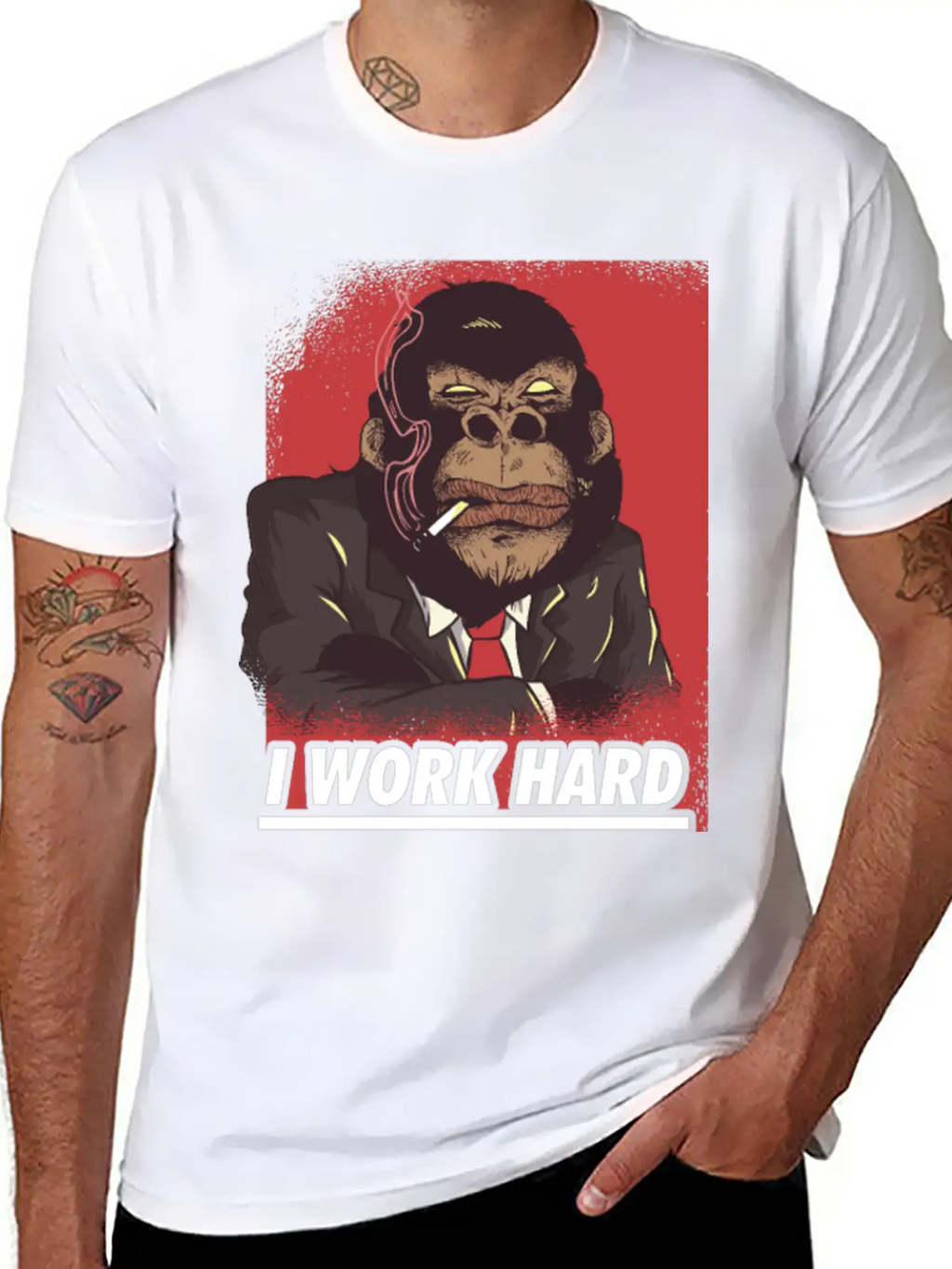 I Work Hard So My Ape Can Have A Better Life Unisex Casual T-Shirt – Clean Design For Daily Comfort
