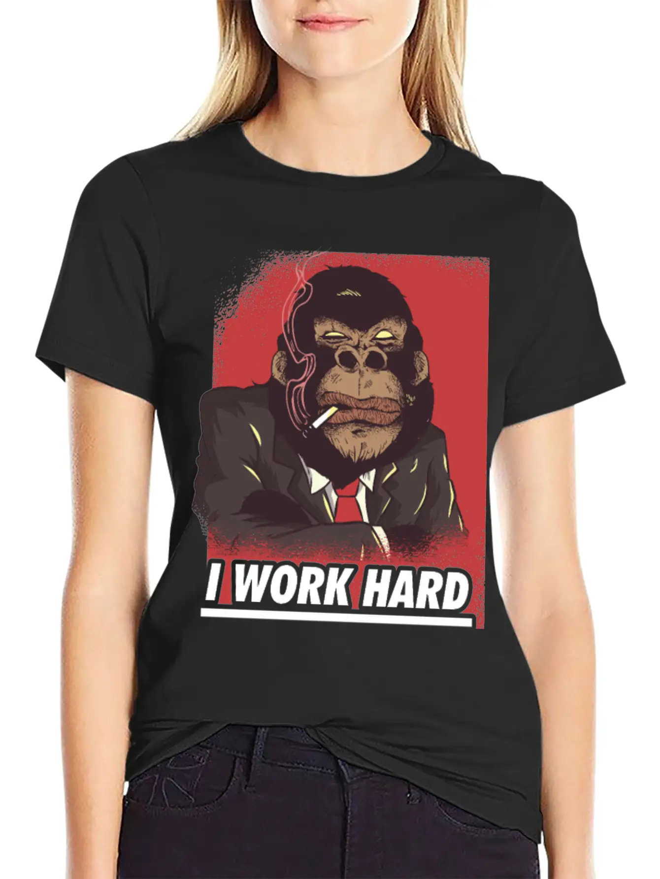 I Work Hard So My Ape Can Have A Better Life Unisex Casual T-Shirt – Clean Design For Daily Comfort