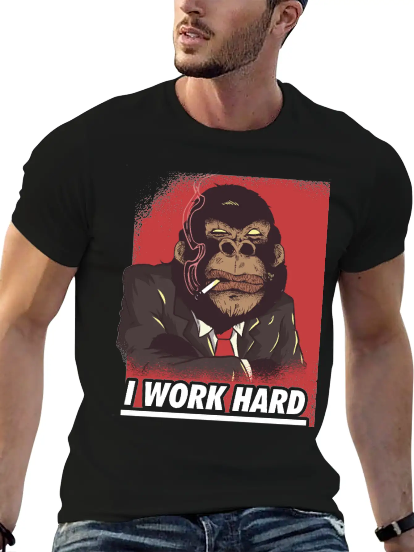 I Work Hard So My Ape Can Have A Better Life Unisex Casual T-Shirt – Clean Design For Daily Comfort