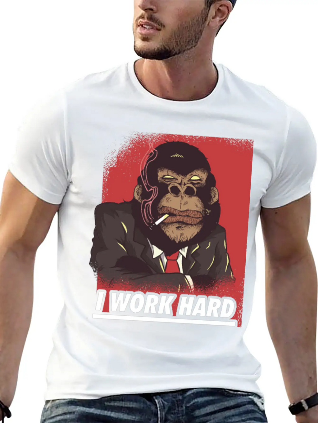 I Work Hard So My Ape Can Have A Better Life Unisex Casual T-Shirt – Clean Design For Daily Comfort