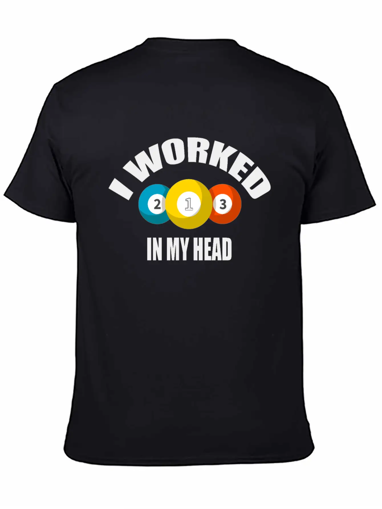 I Worked In My Head Billiard Lovers Daily Clothing Unisex Casual T-Shirt – Clean Design For Daily Comfort