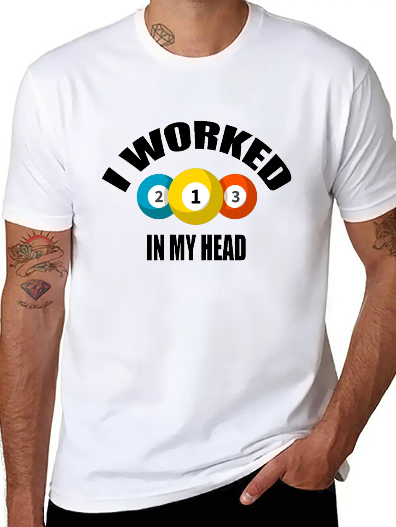 I Worked In My Head Billiard Lovers Daily Clothing Unisex Casual T-Shirt – Clean Design For Daily Comfort