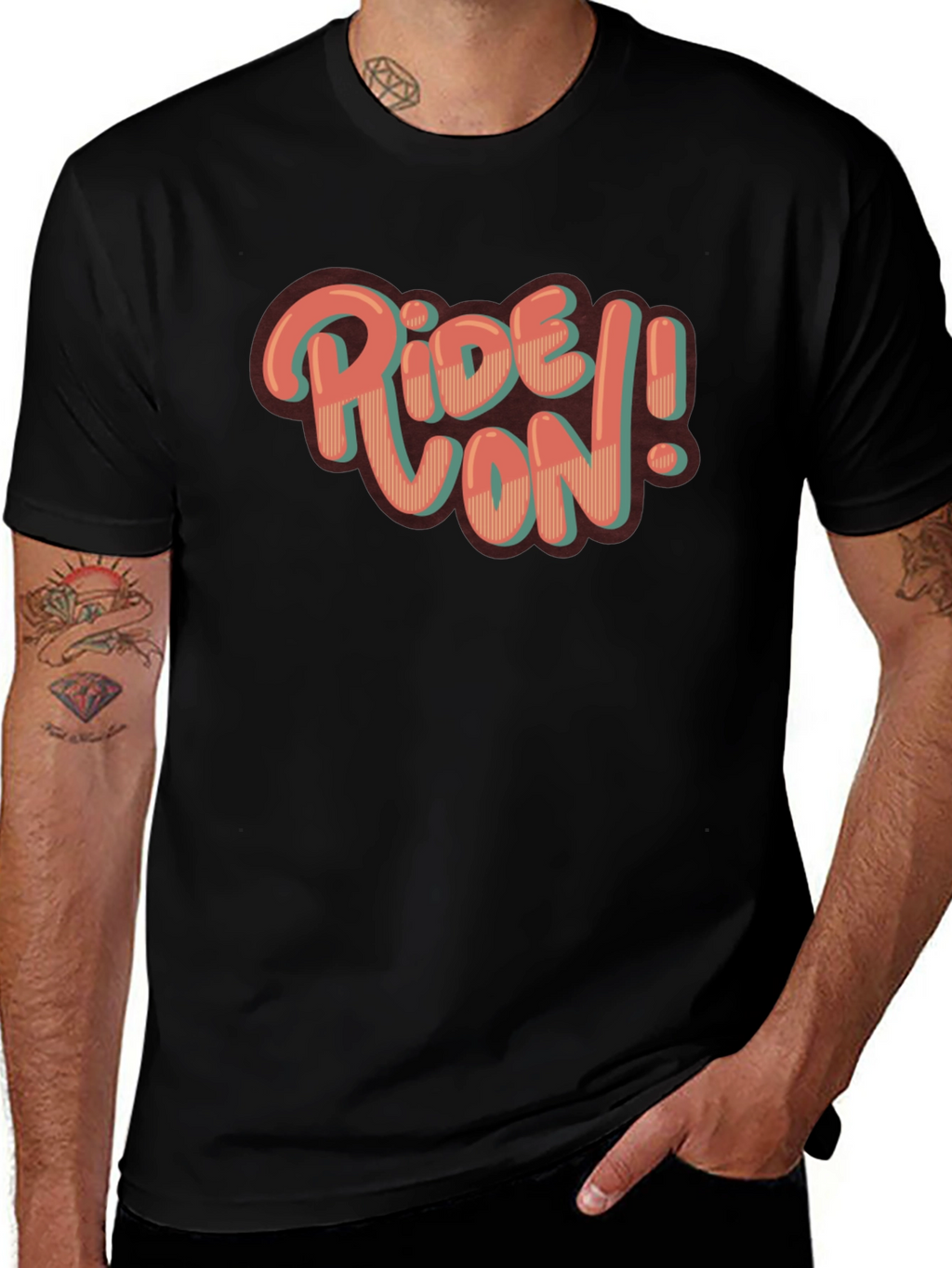 Ride On! Graphic Print Crew Neck T-Shirt