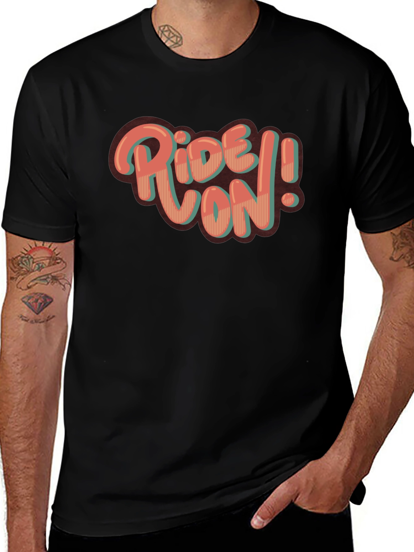 Ride On! Graphic Print Crew Neck T-Shirt