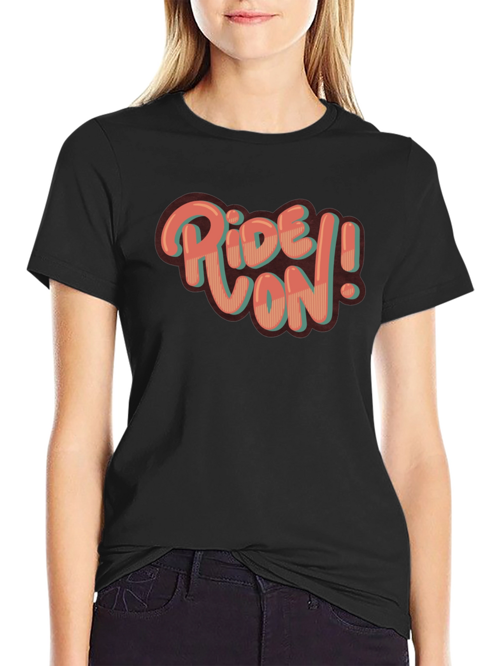 Ride On! Graphic Print Crew Neck T-Shirt