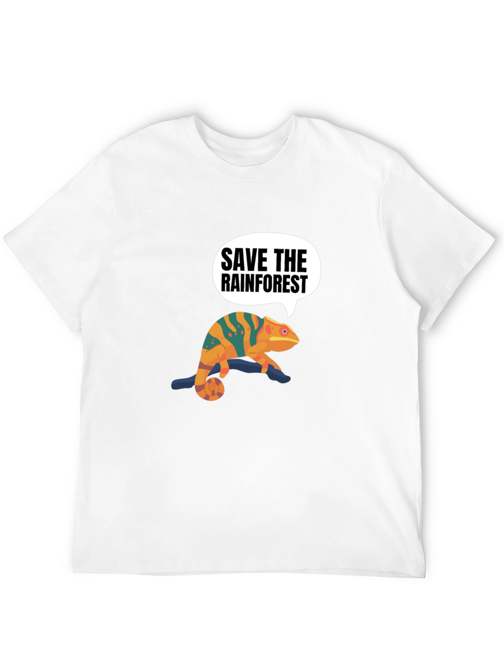 Save the Rainforest Chameleon Graphic Tee