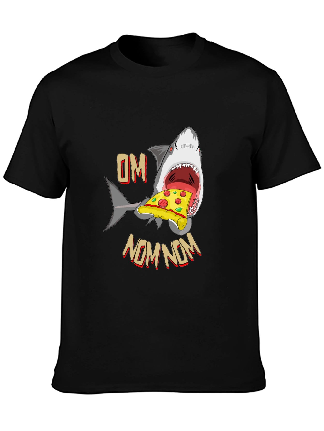 Shark Pizza OM NOM NOM T-Shirt