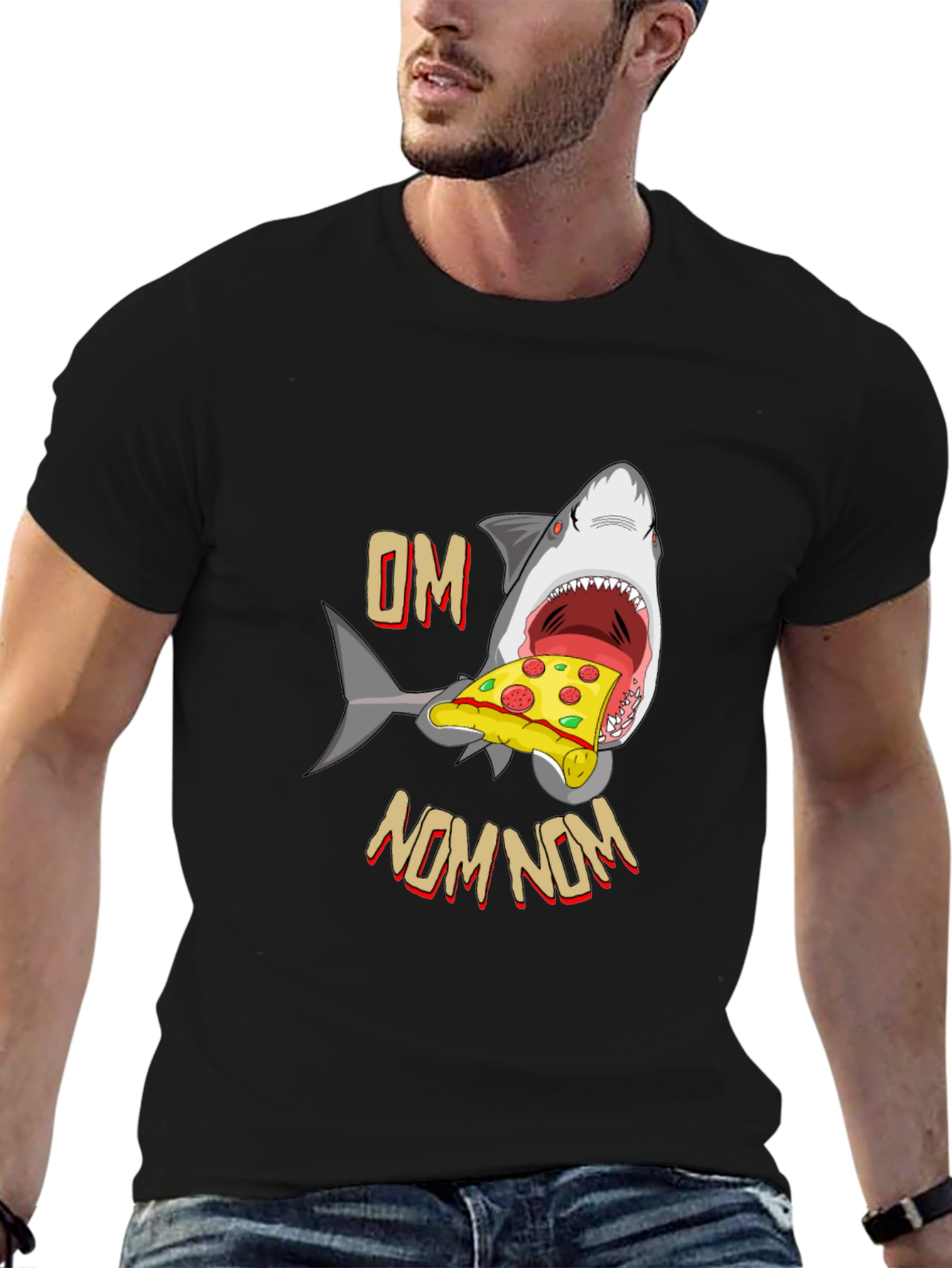 Shark Pizza OM NOM NOM T-Shirt