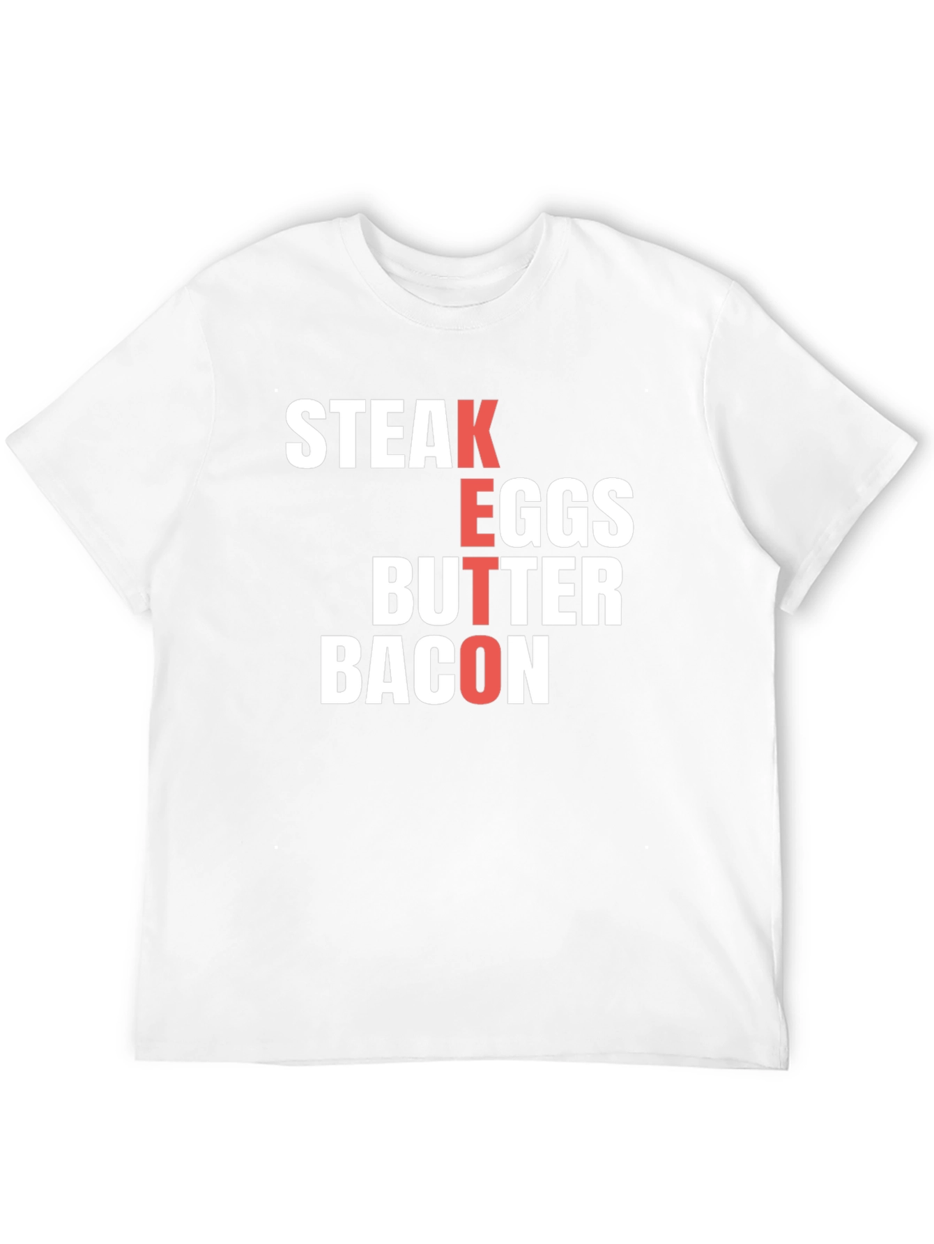 Keto Diet T-Shirt - Steak Eggs Butter Bacon