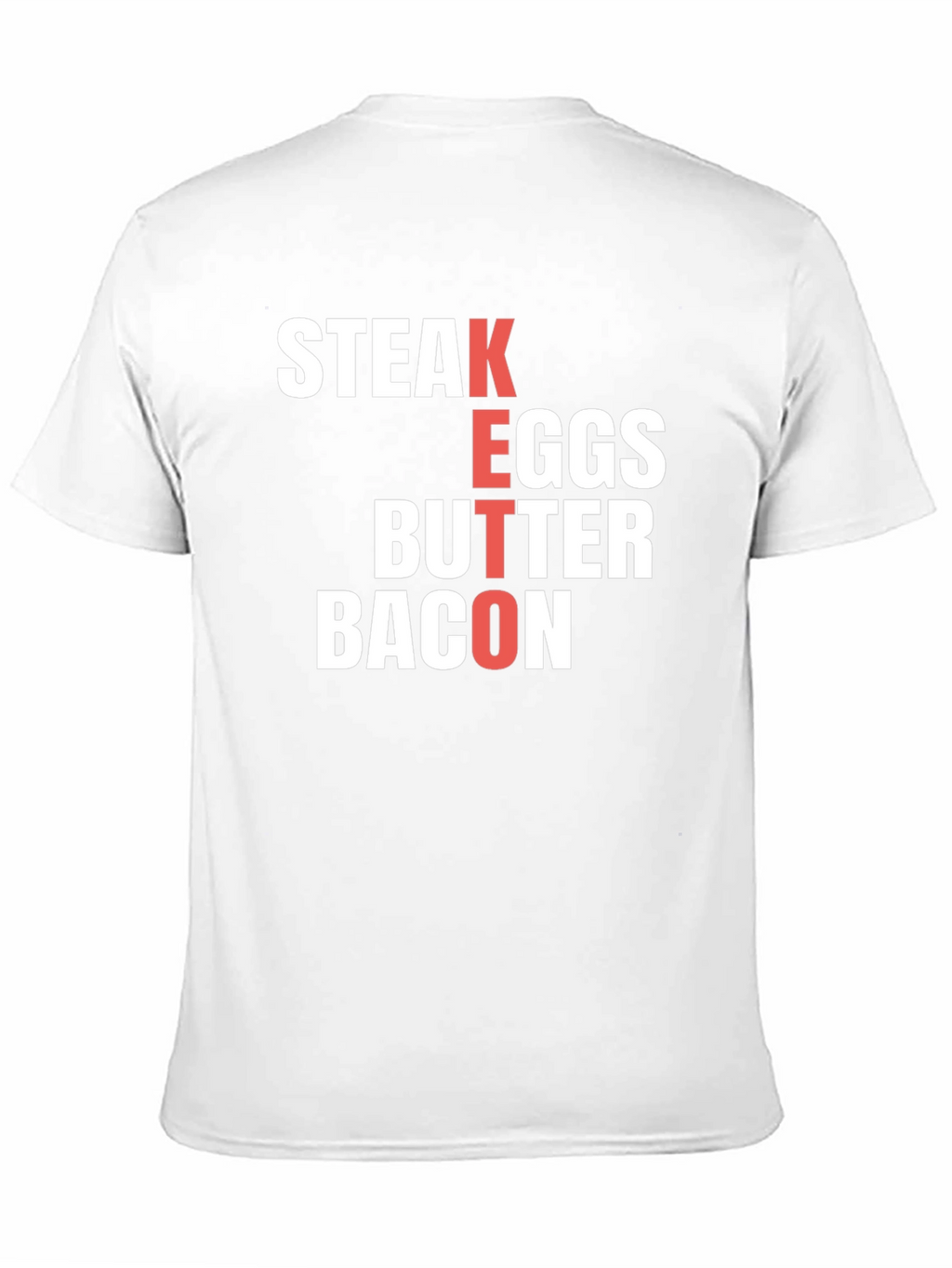 Keto Diet T-Shirt - Steak Eggs Butter Bacon