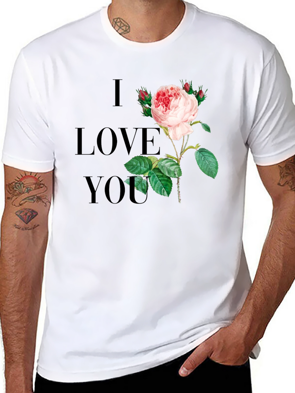 I Love You Rose Graphic Tee