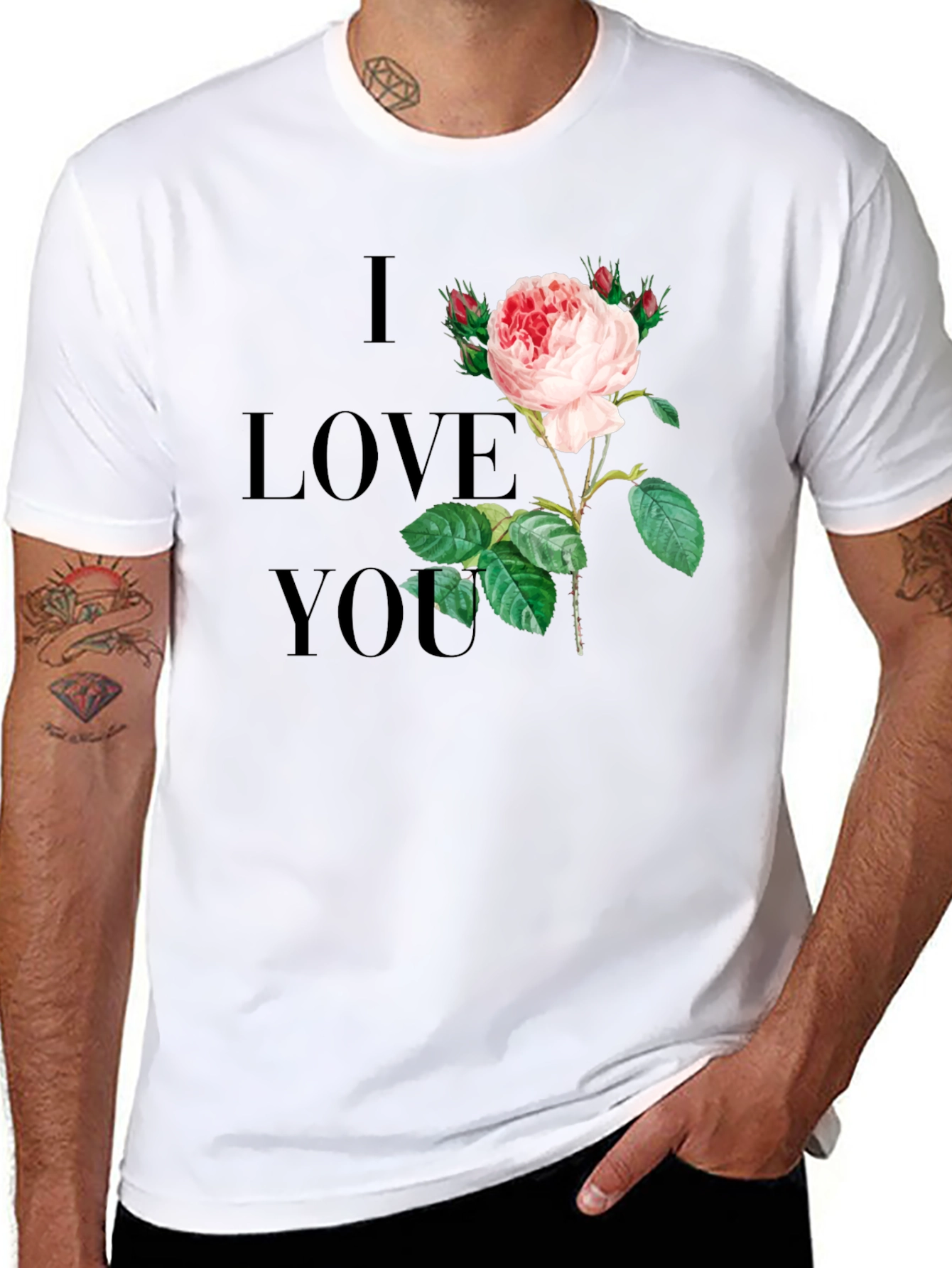 I Love You Rose Graphic Tee