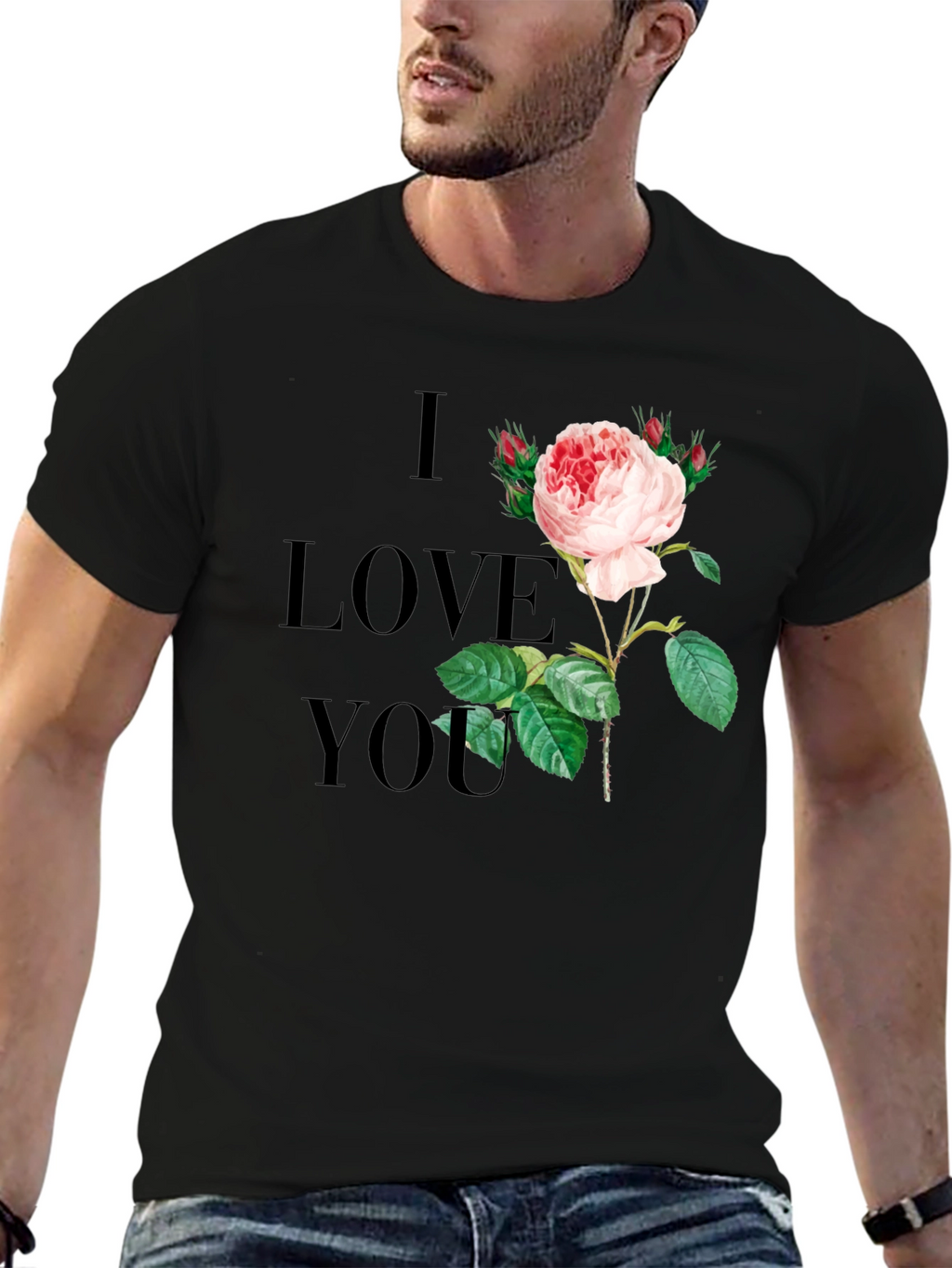 I Love You Rose Graphic Tee