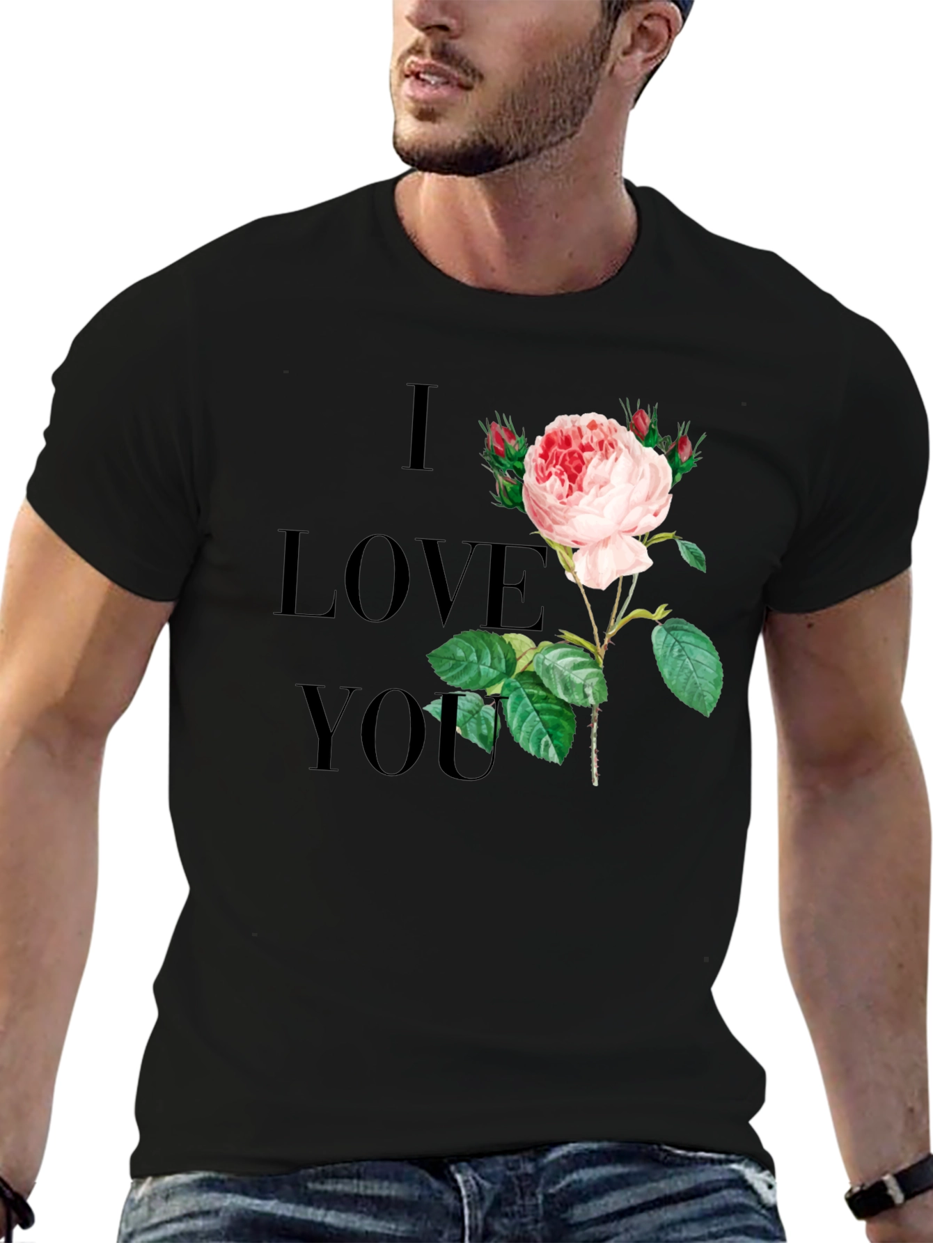 I Love You Rose Graphic Tee