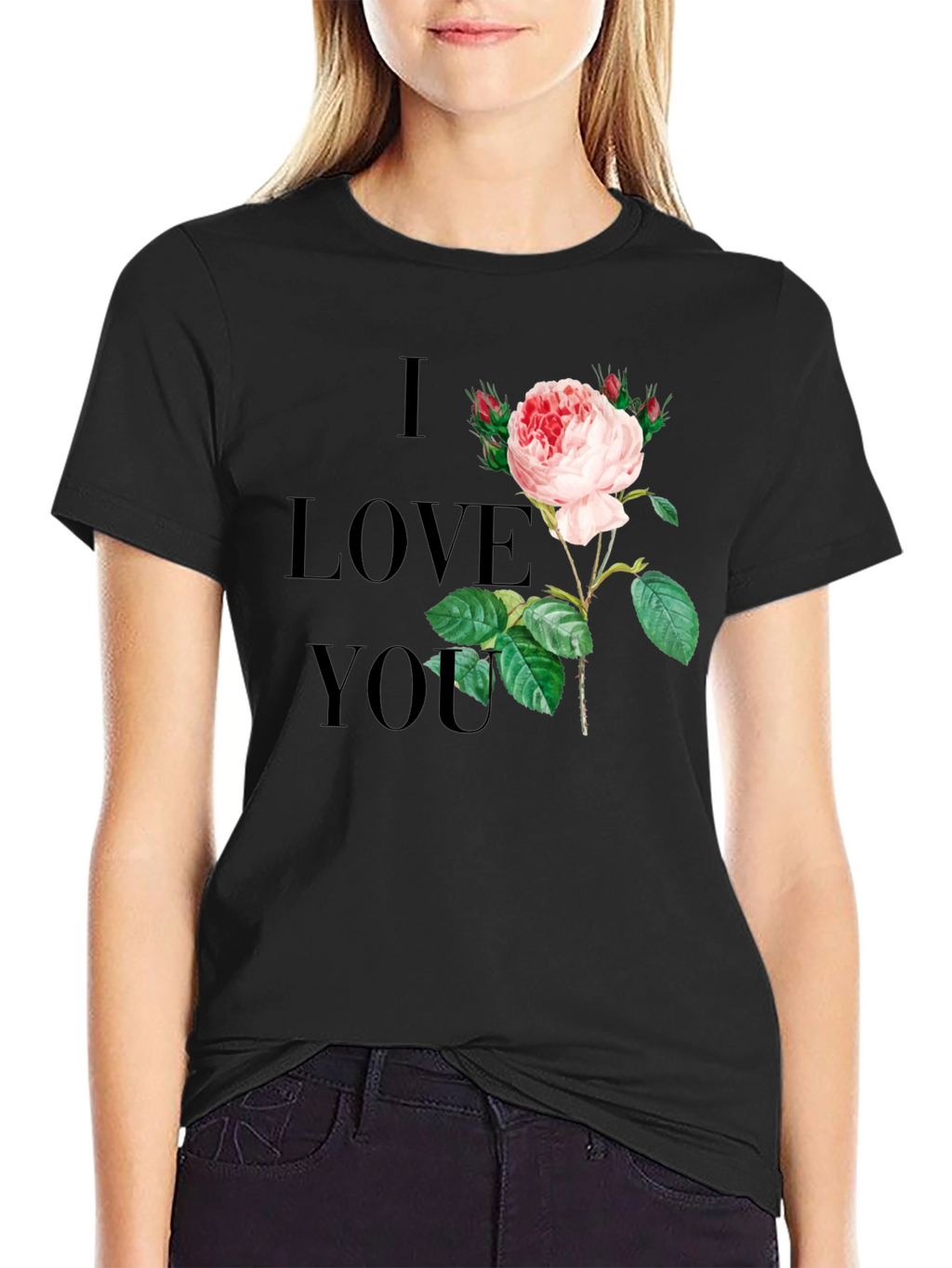 I Love You Rose Graphic Tee
