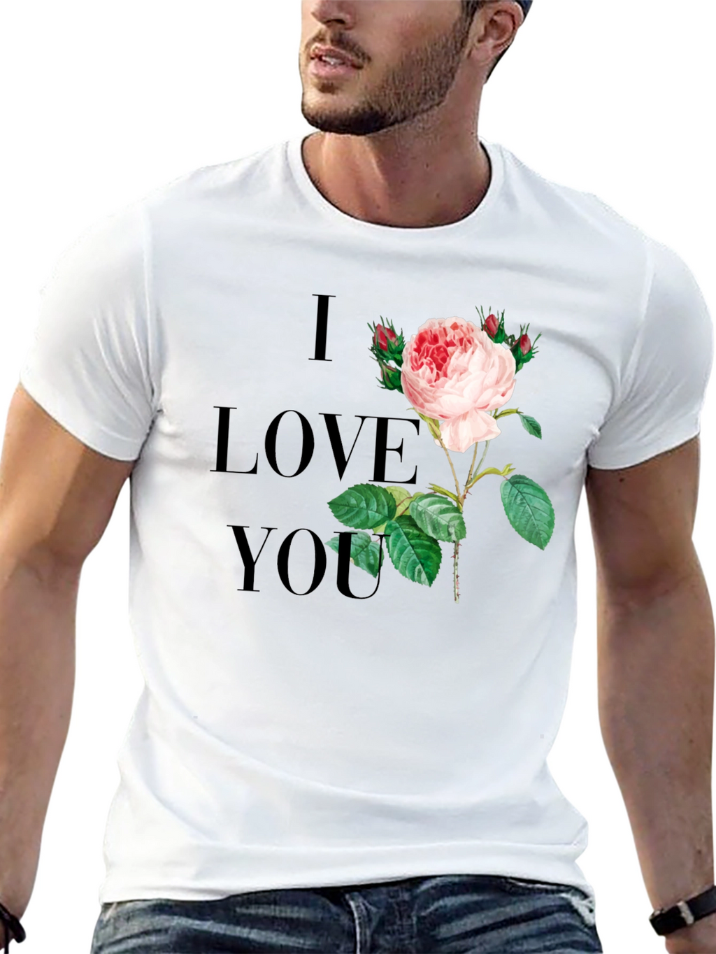 I Love You Rose Graphic Tee