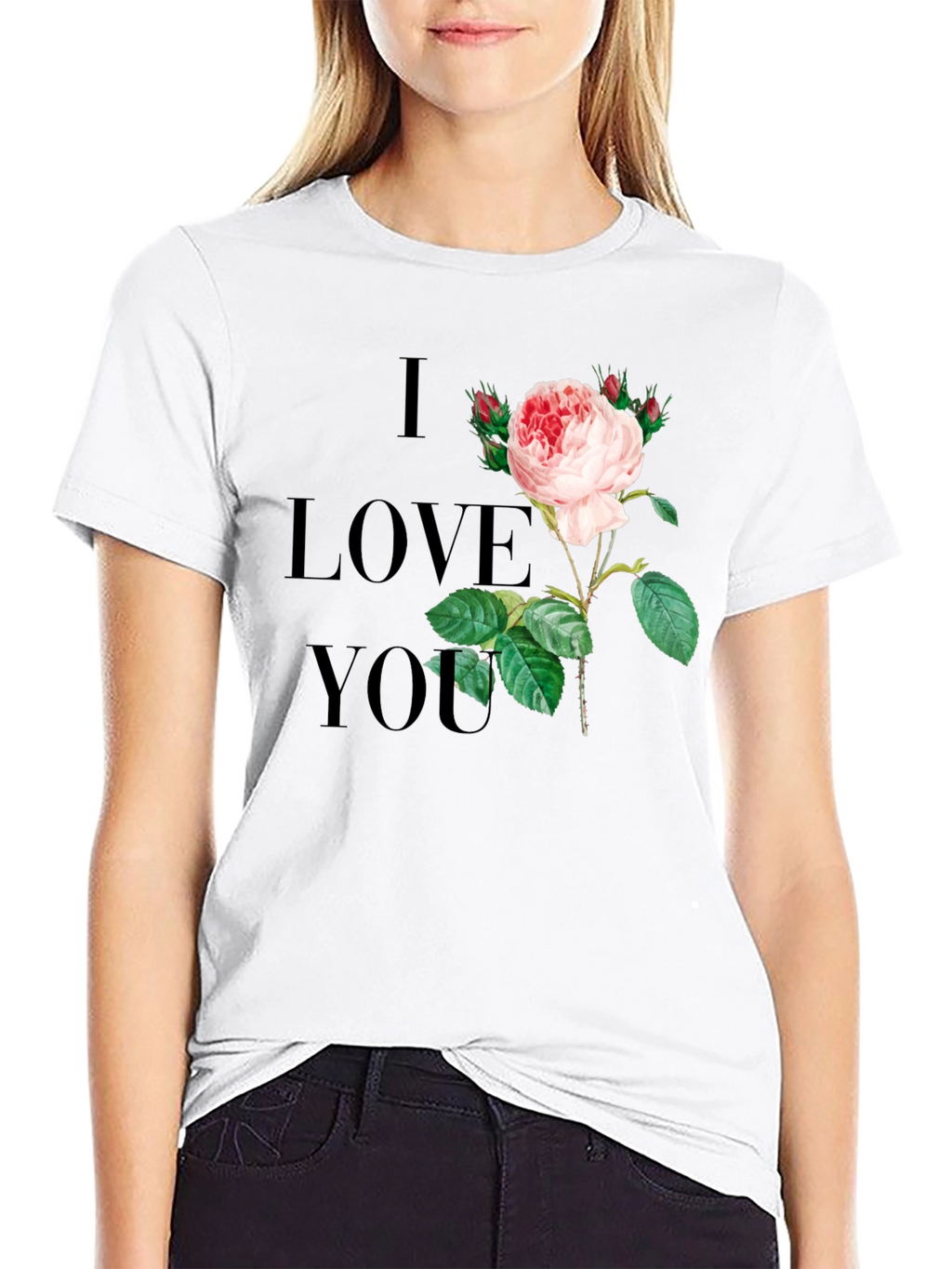 I Love You Rose Graphic Tee