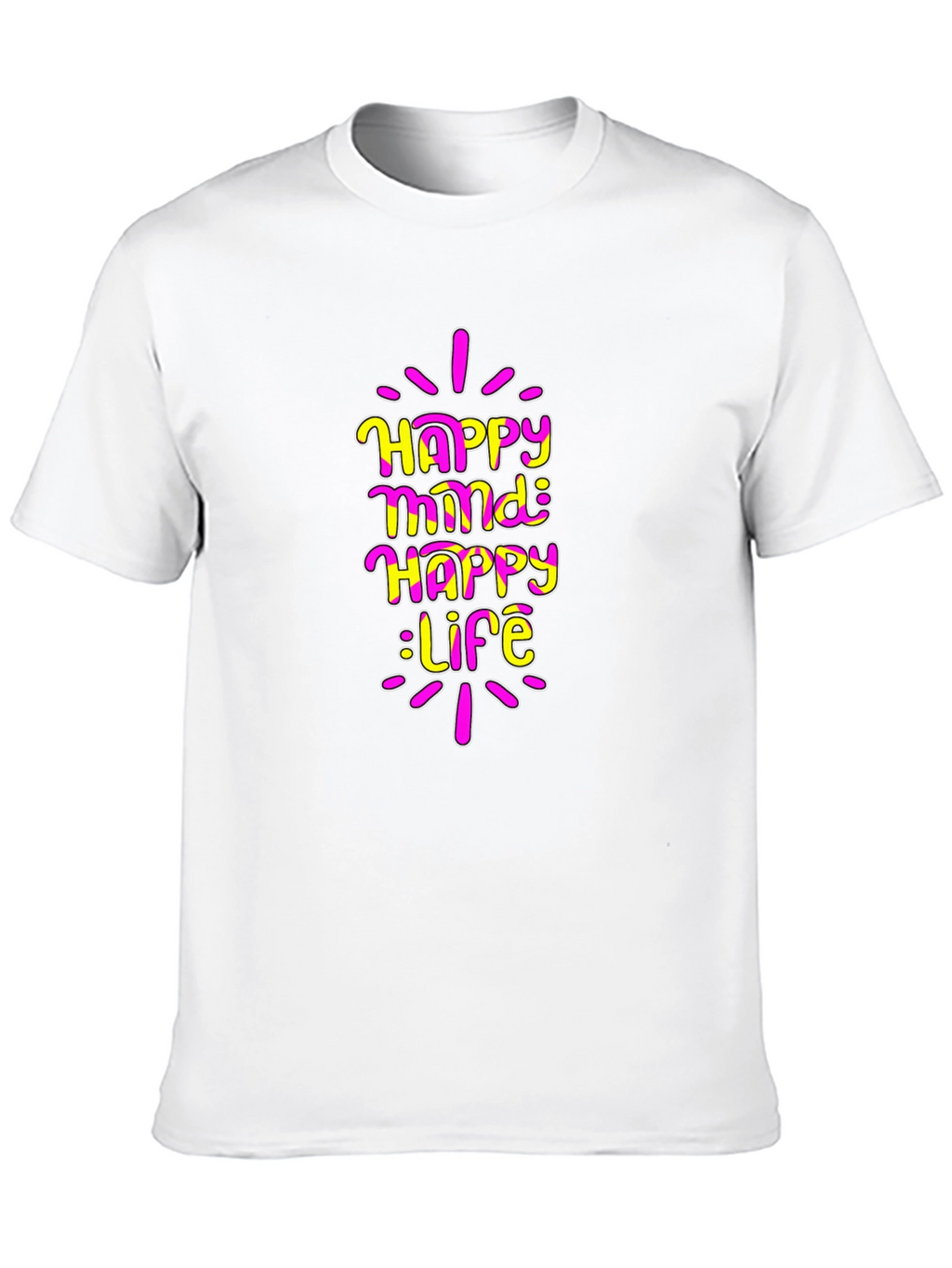 Happy Mind Happy Life Graphic T-Shirt