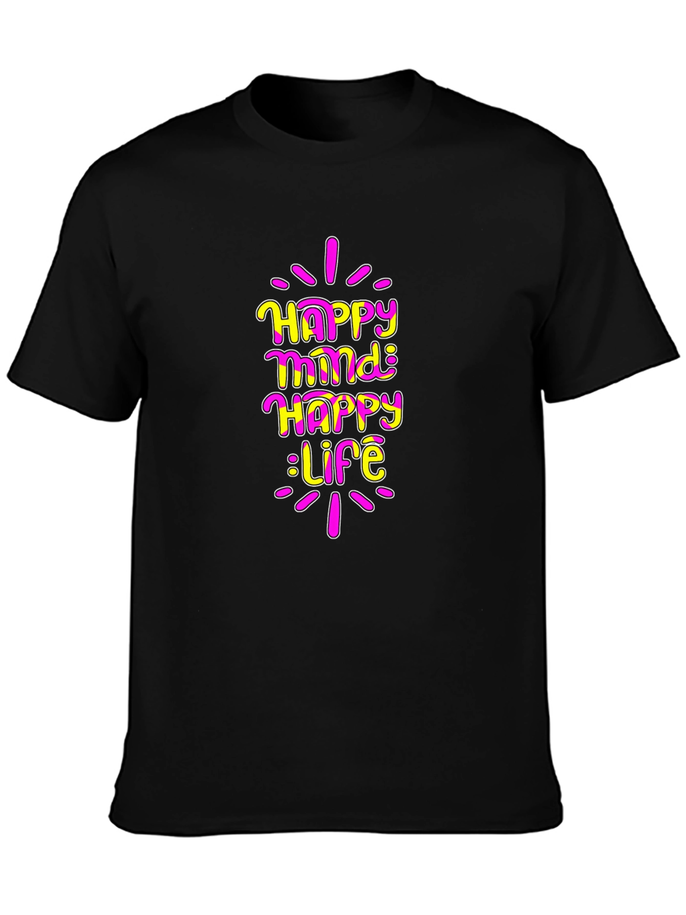 Happy Mind Happy Life Graphic T-Shirt