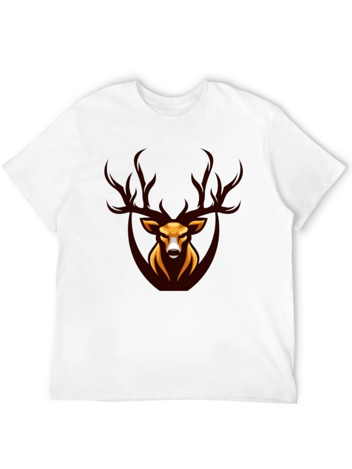 Stag Graphic Tee - Black Crew Neck