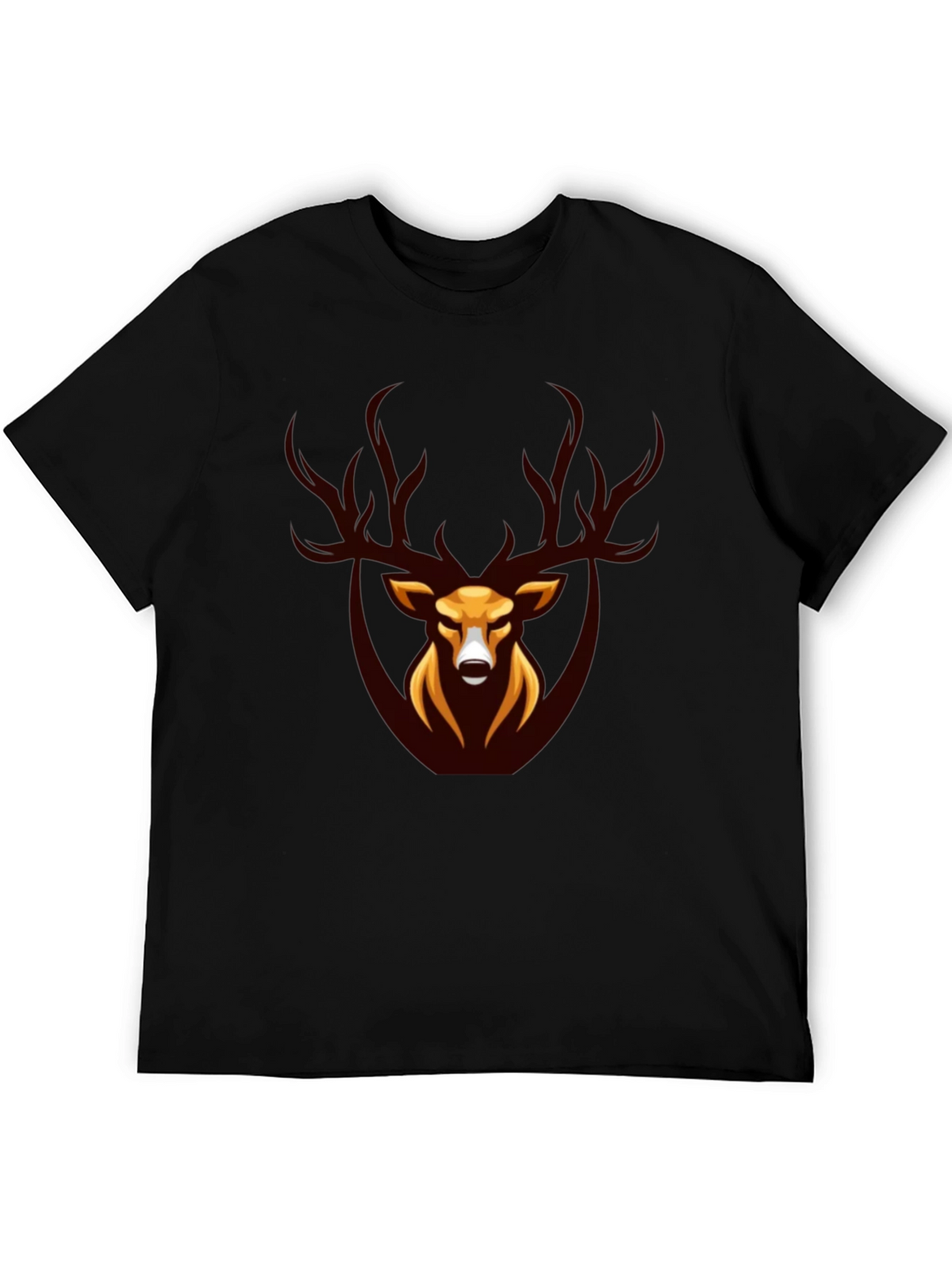 Stag Graphic Tee - Black Crew Neck