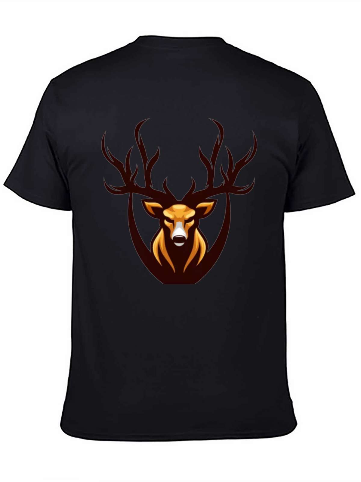 Stag Graphic Tee - Black Crew Neck