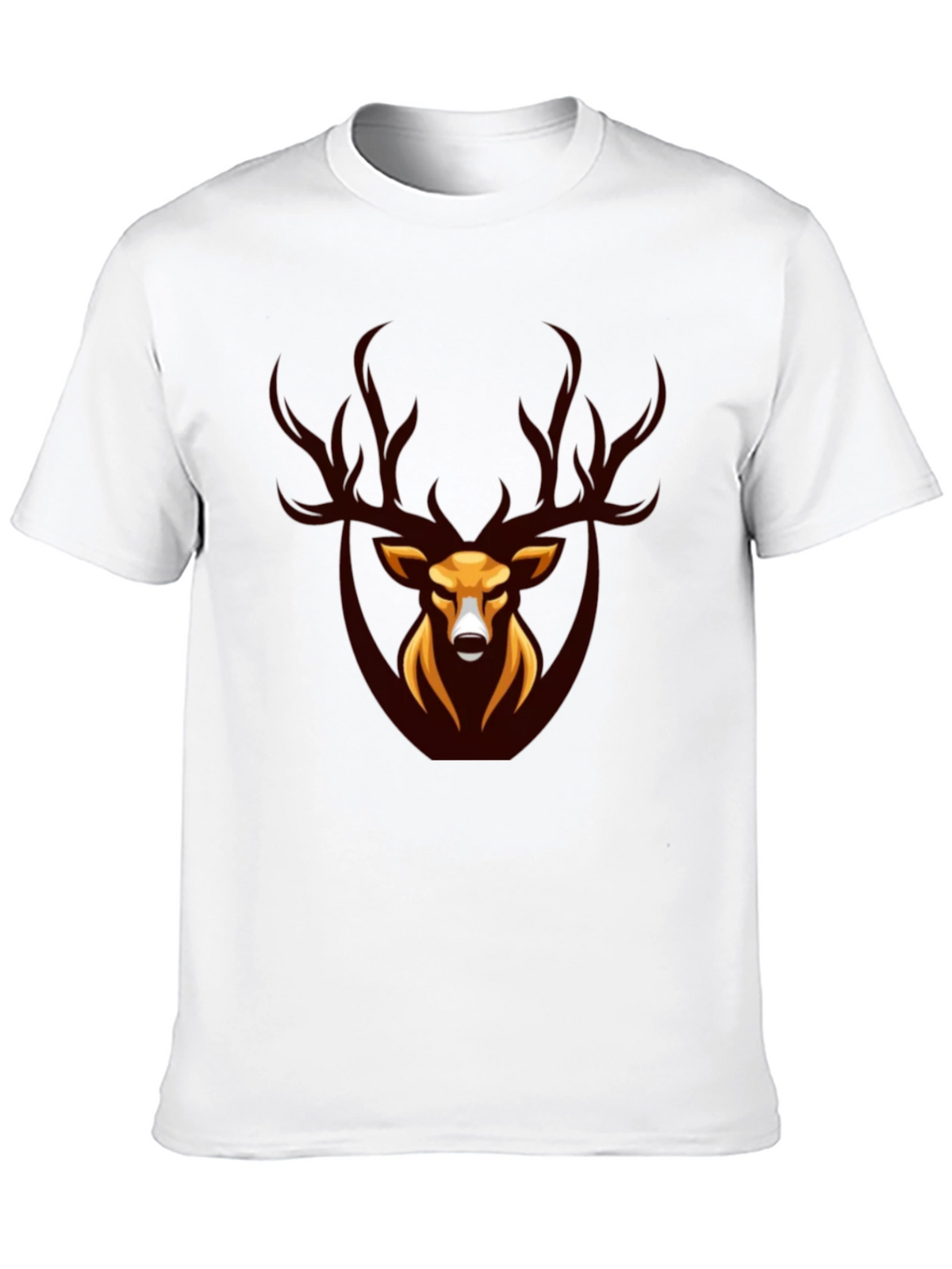 Stag Graphic Tee - Black Crew Neck