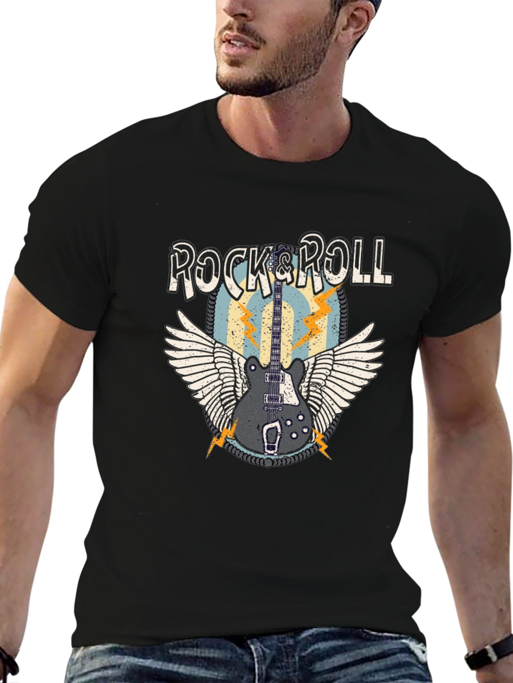 Rock & Roll Guitar Graphic Tee