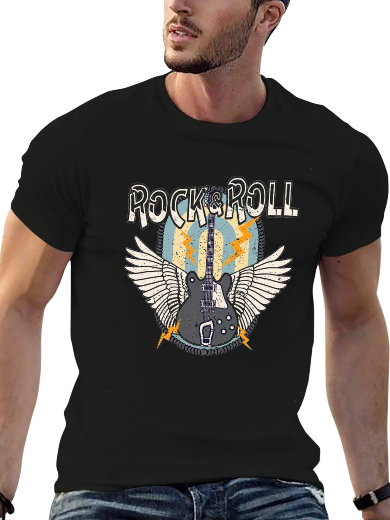 Rock & Roll Guitar Graphic Tee