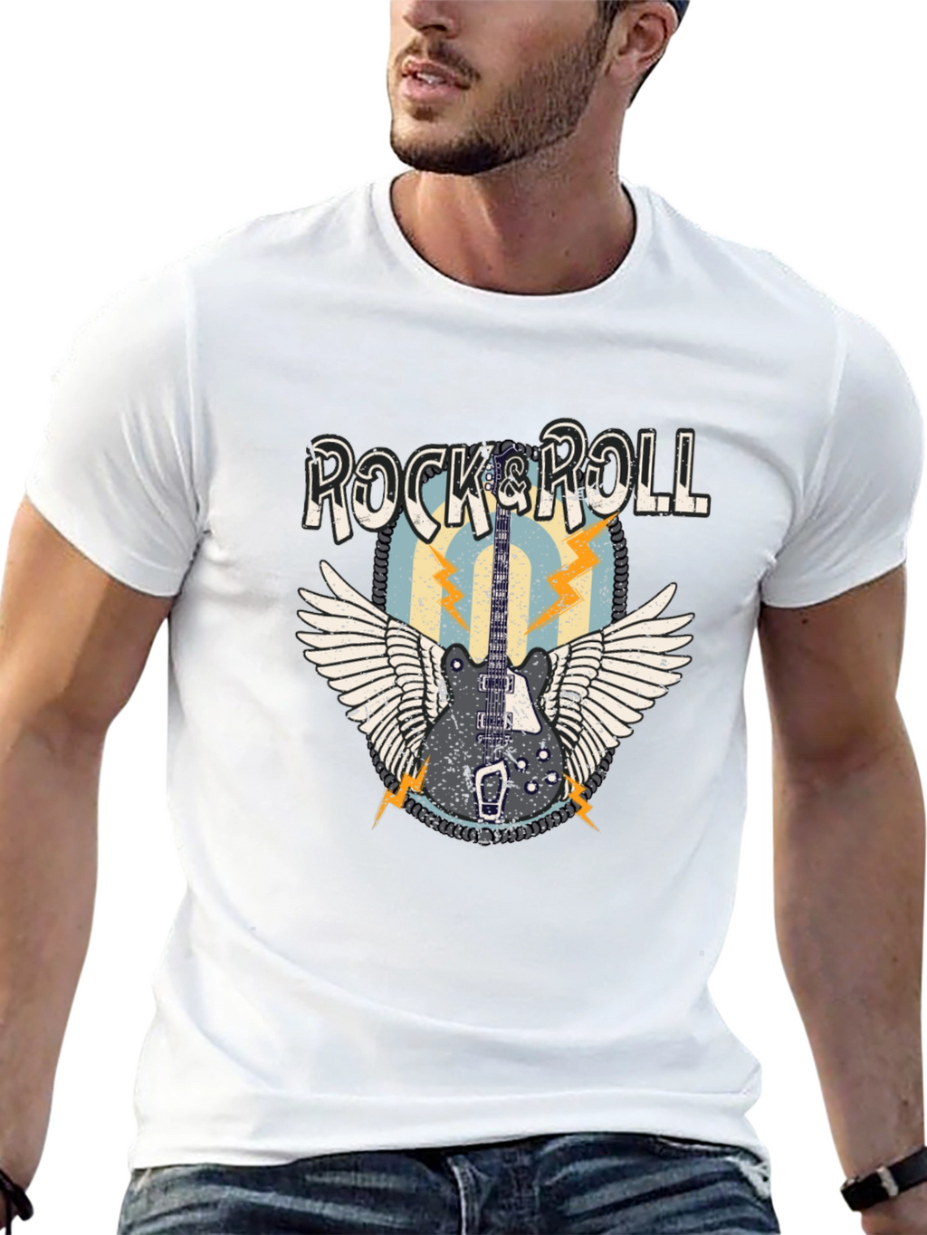 Rock & Roll Guitar Graphic Tee