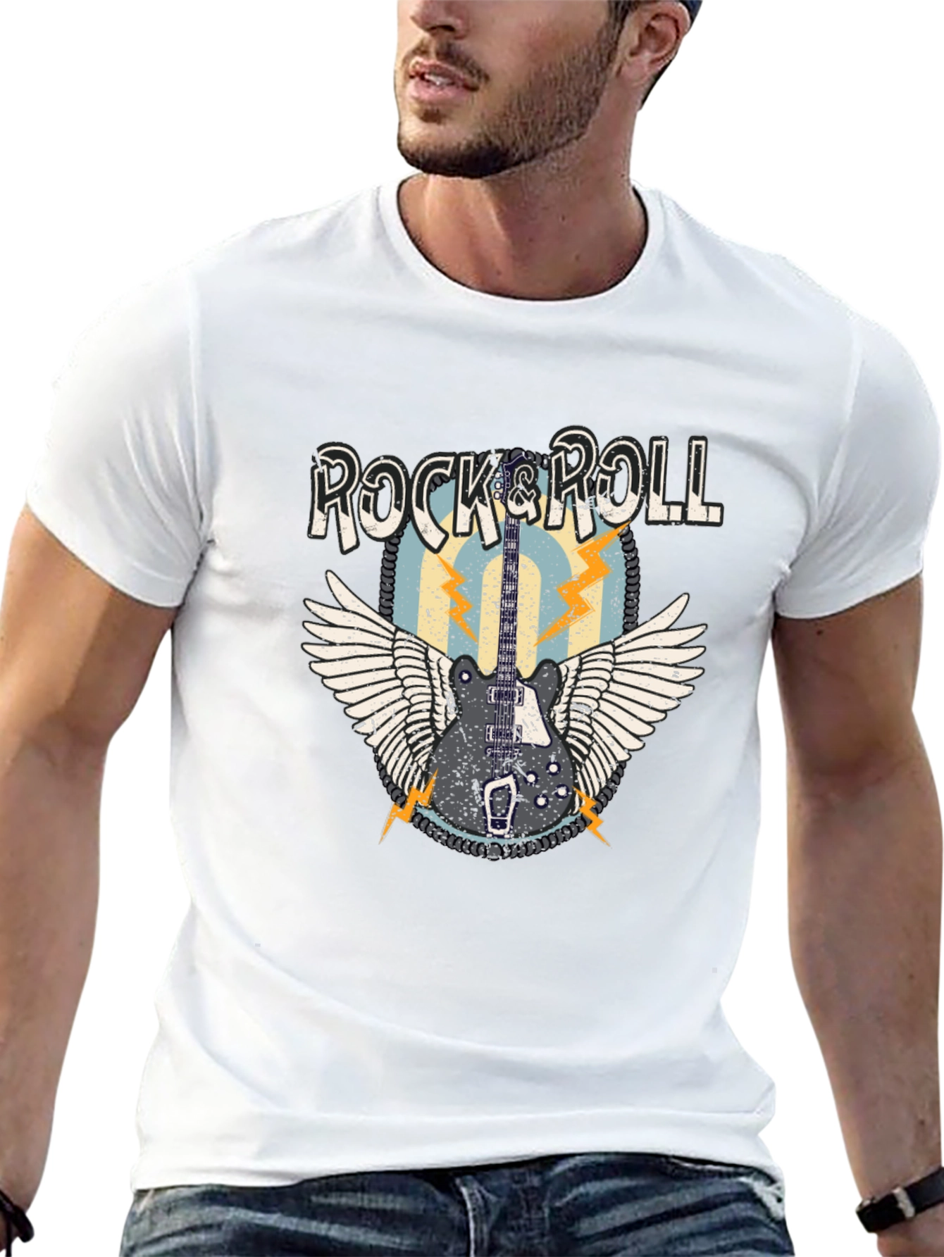 Rock & Roll Guitar Graphic Tee
