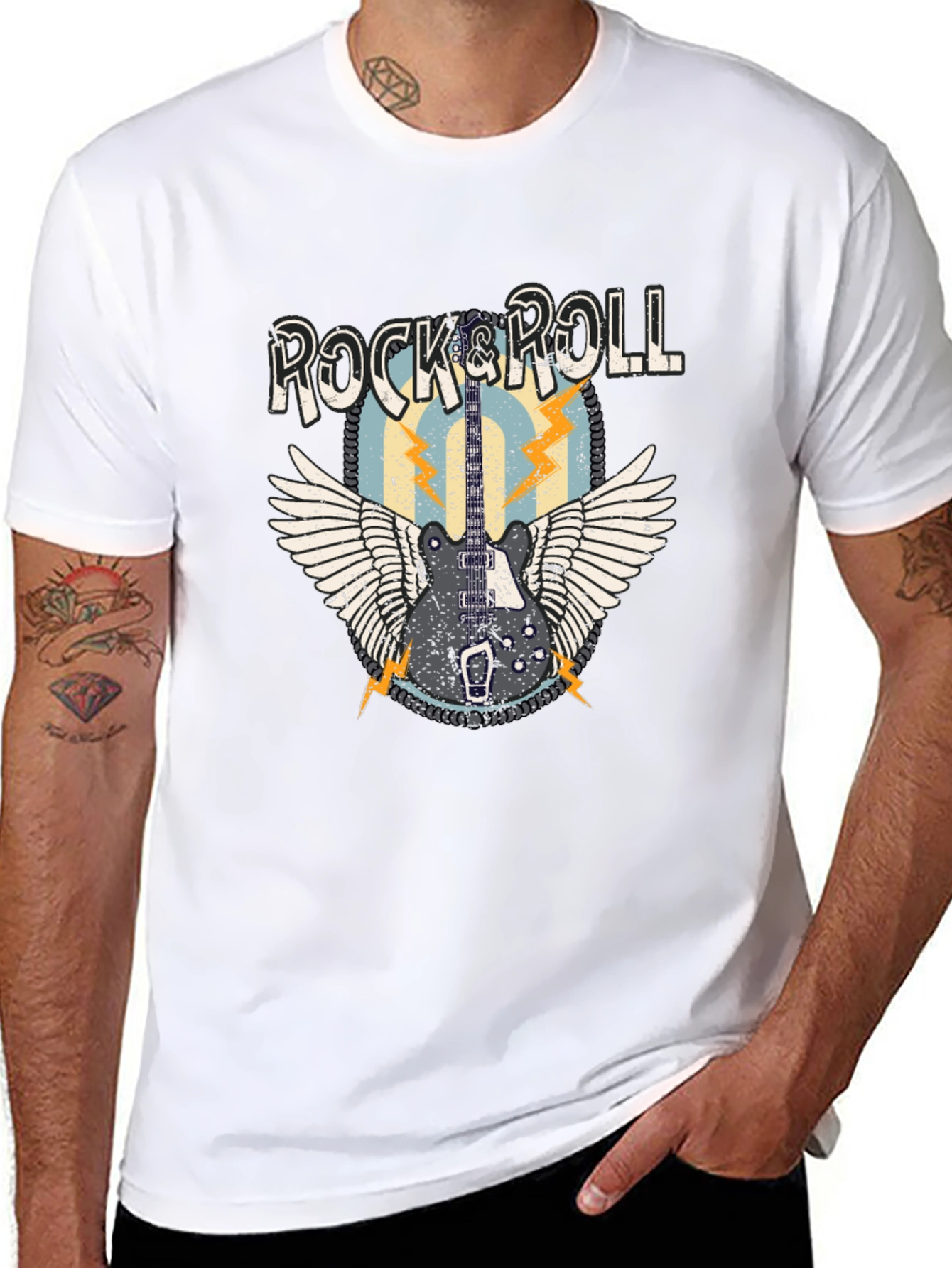 Rock & Roll Guitar Graphic Tee